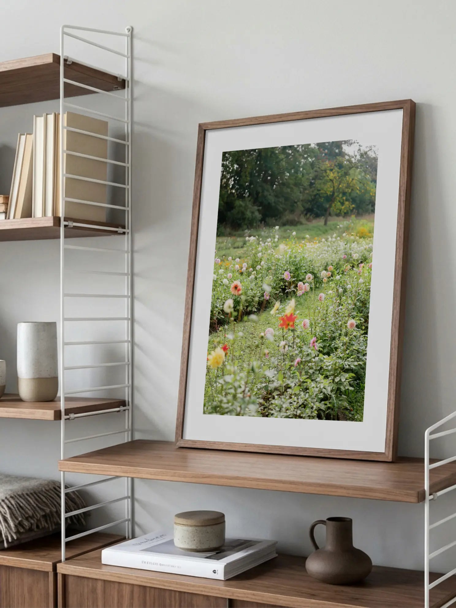 Dahlia Garden Meadow Poster