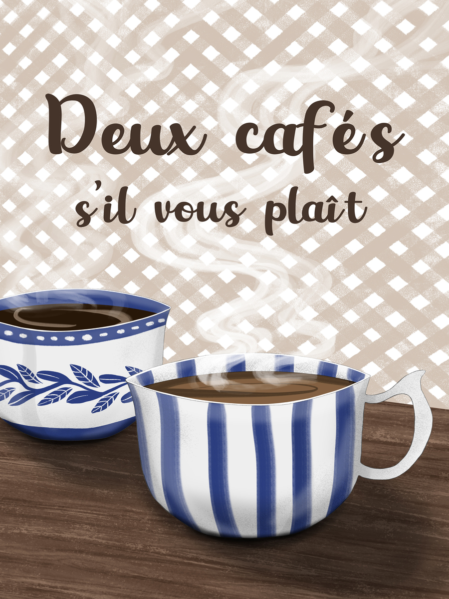 Deux Cafés Poster
