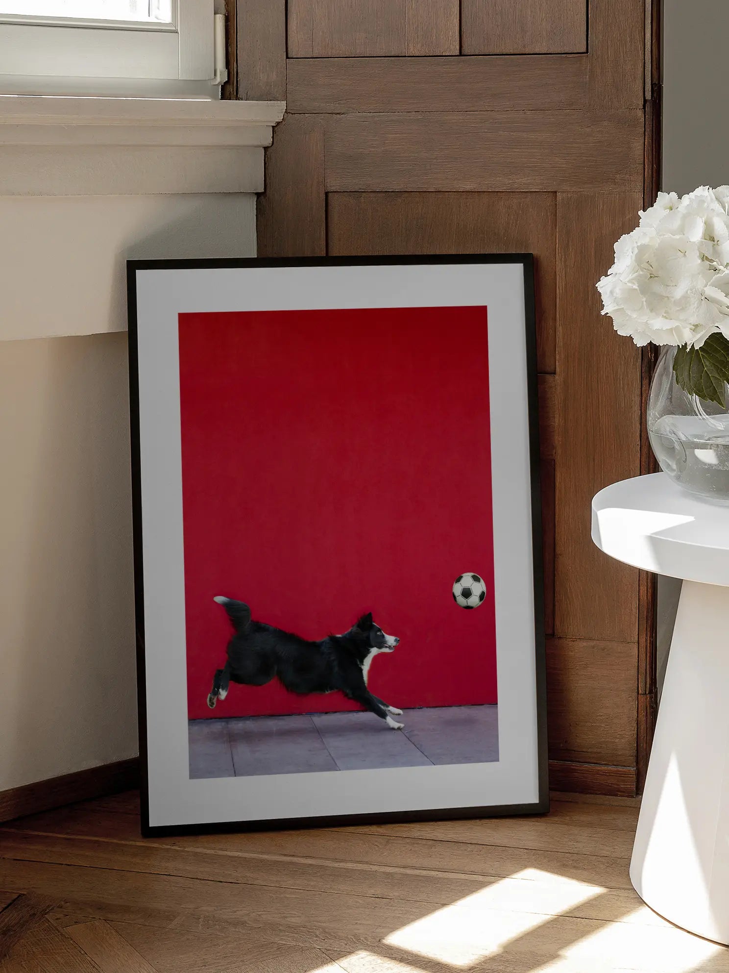 Dog Catching a Ball Poster