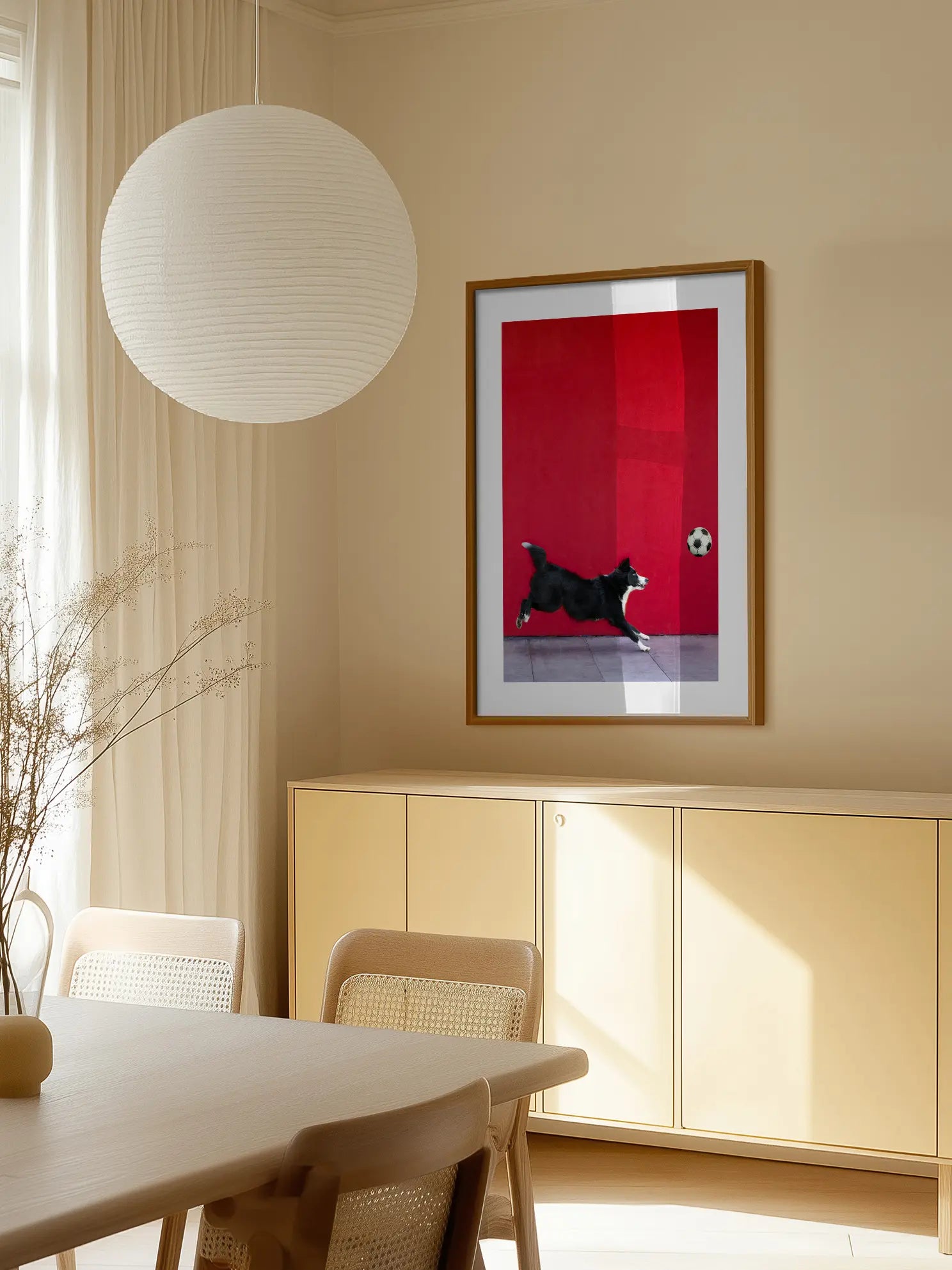 Dog Catching a Ball Poster