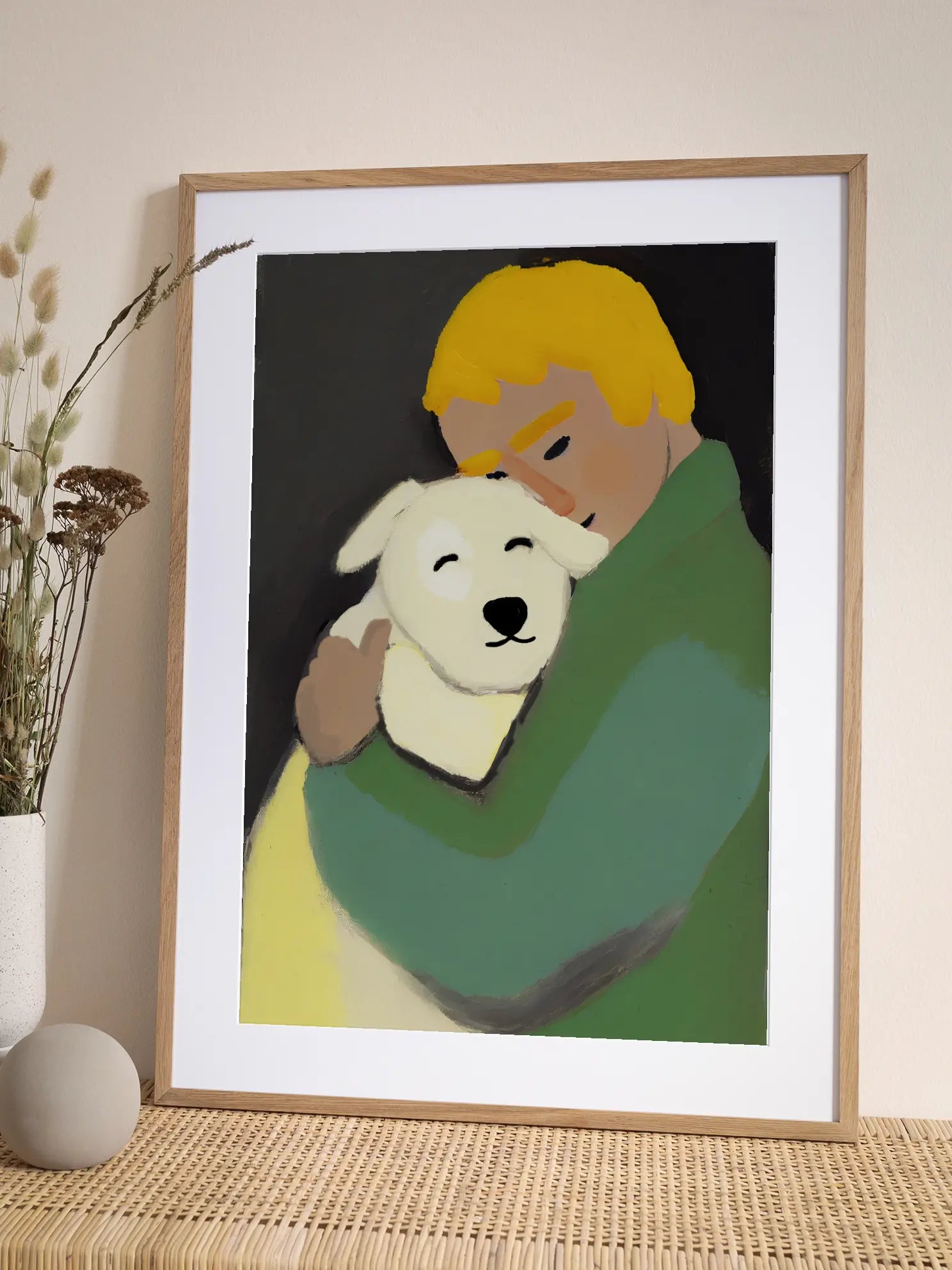 Dog Hug Poster