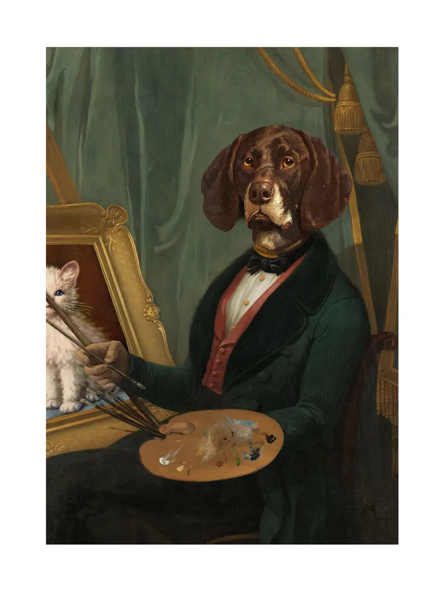 Dog Painter Poster