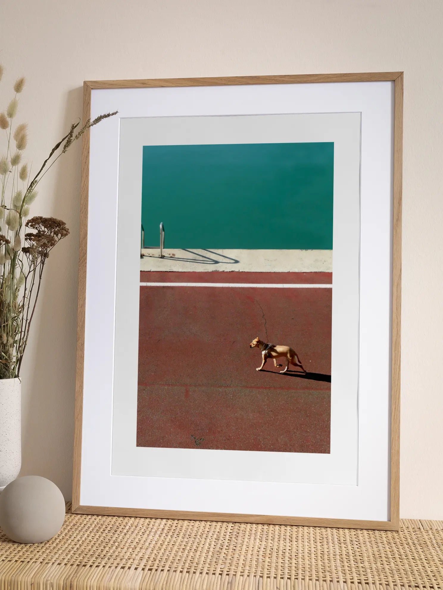 Dog by the Pool Poster