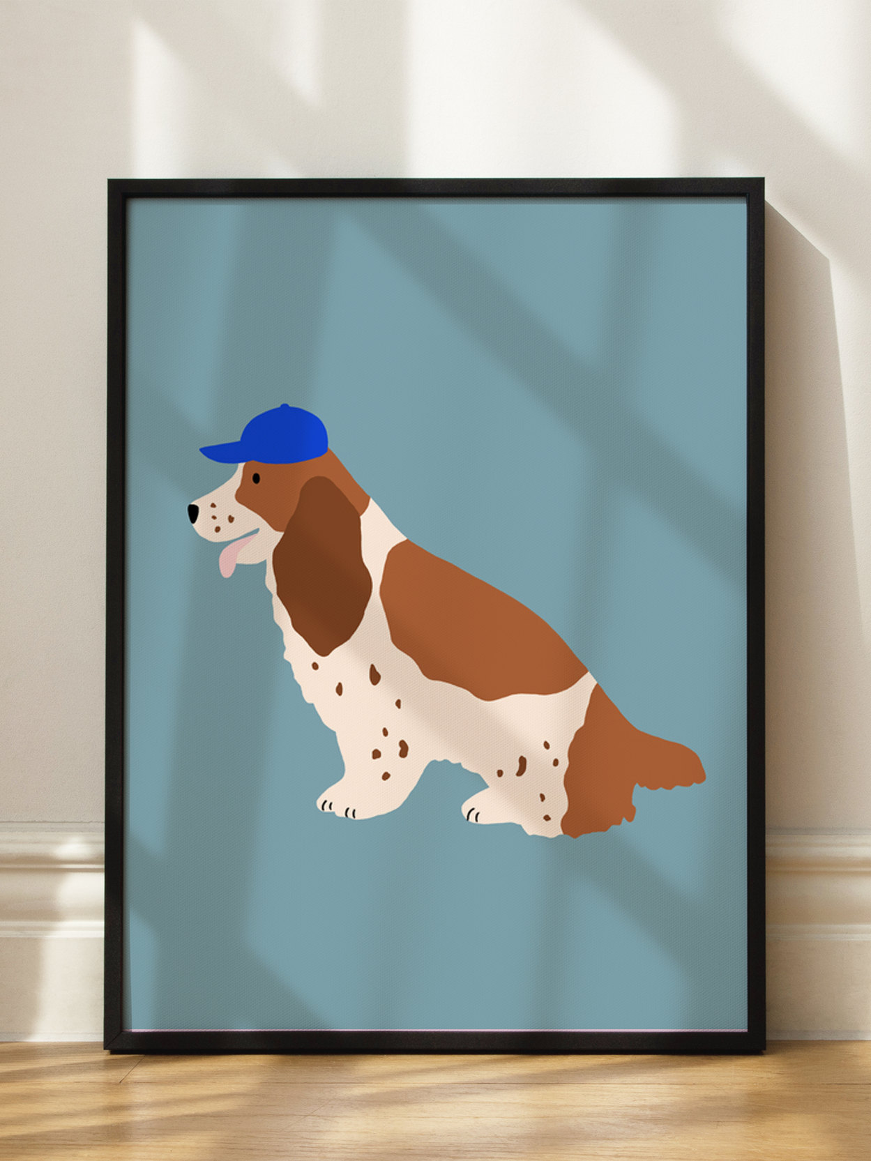 Dog in Blue Cap