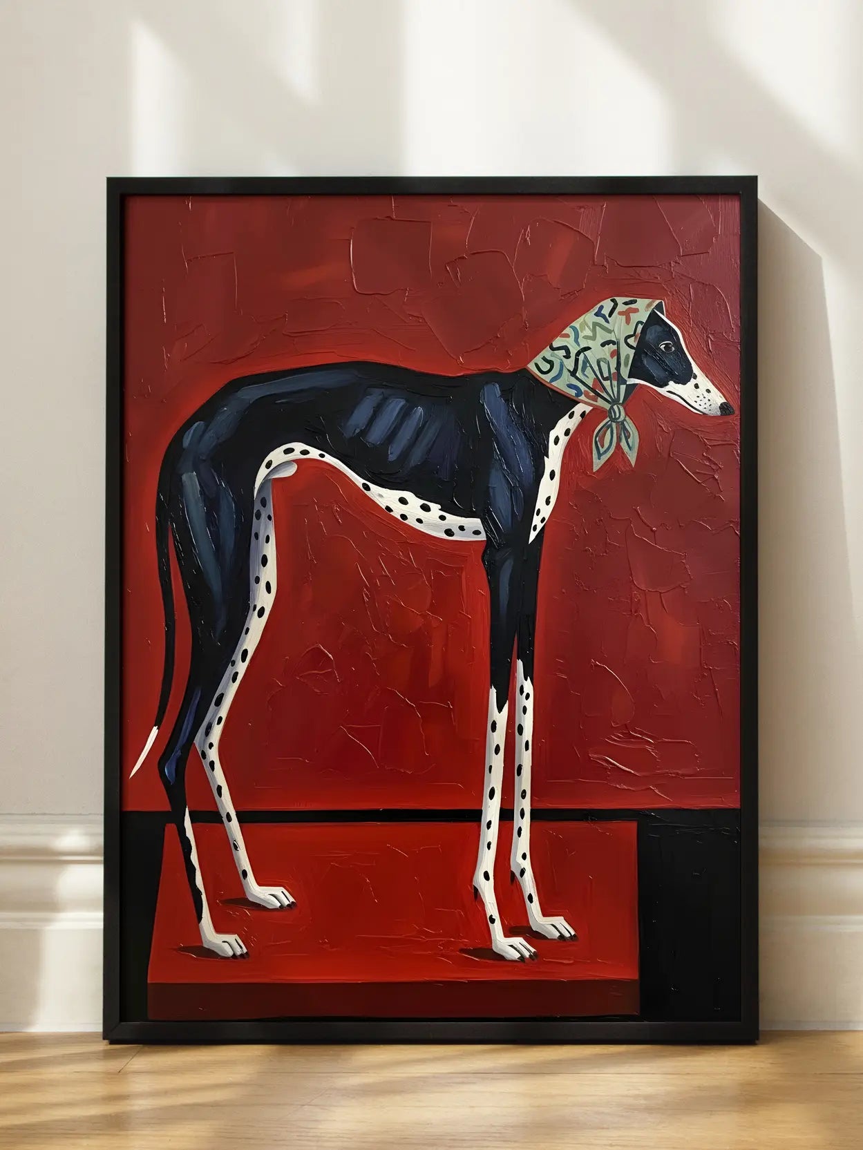 Dog in Scarf Poster