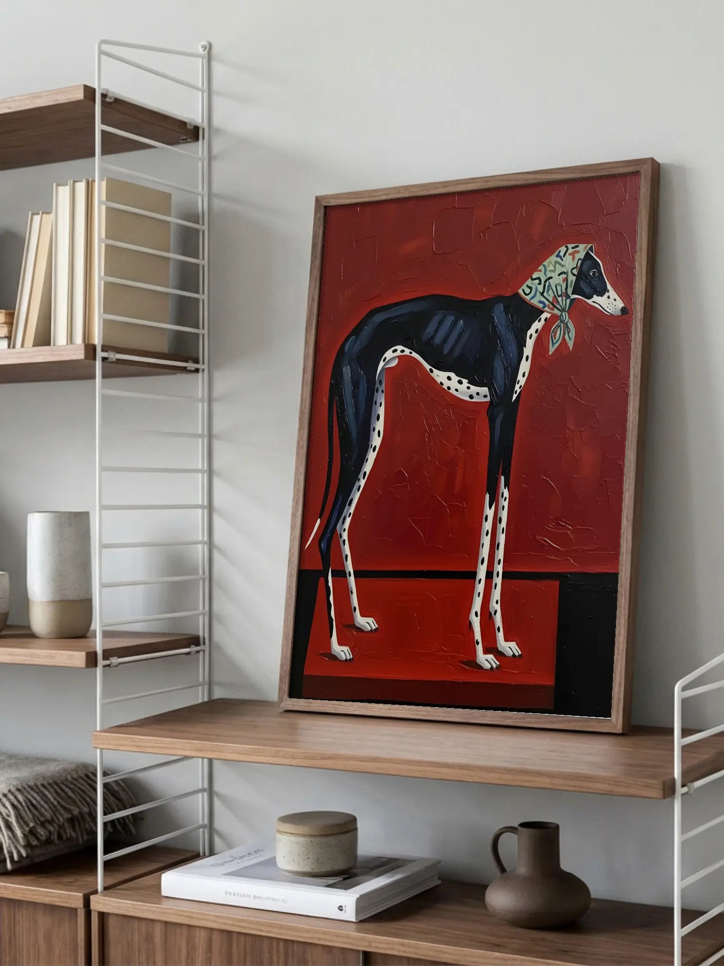 Dog in Scarf Poster