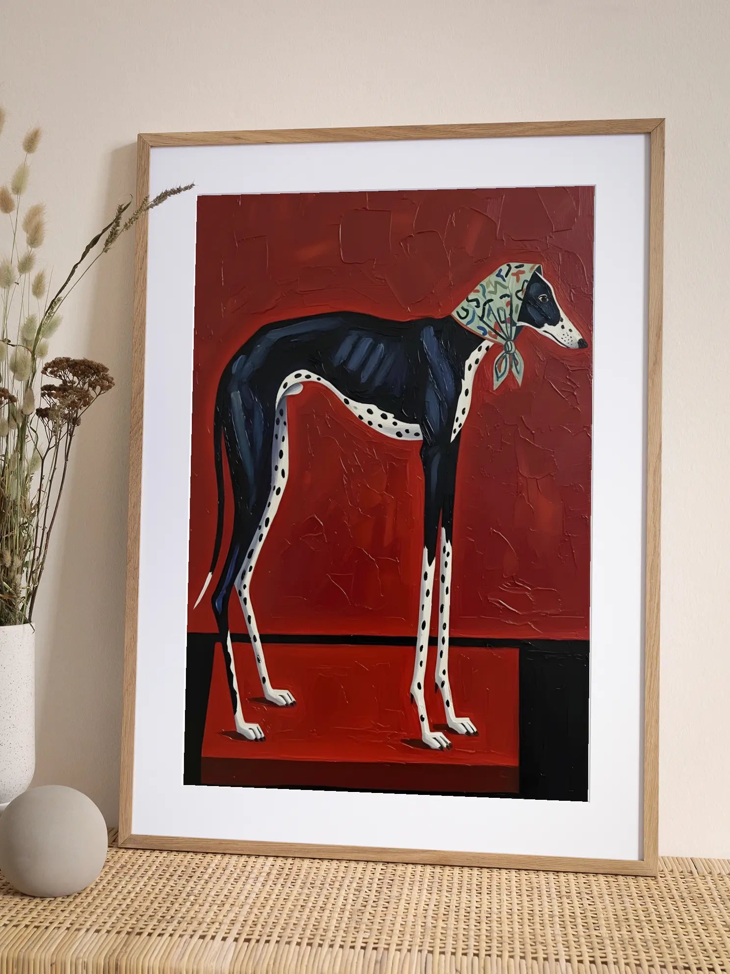 Dog in Scarf Poster