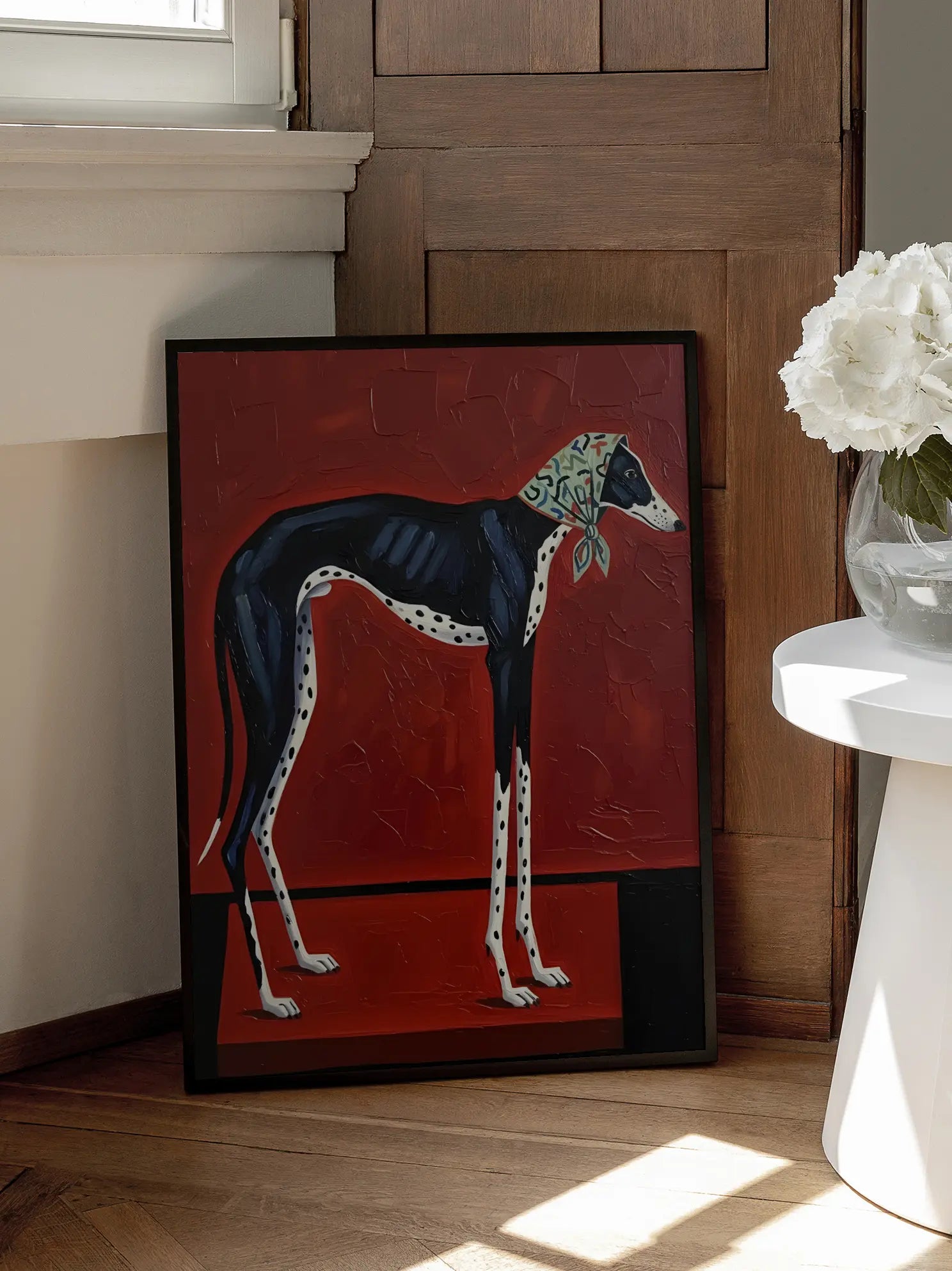 Dog in Scarf Poster