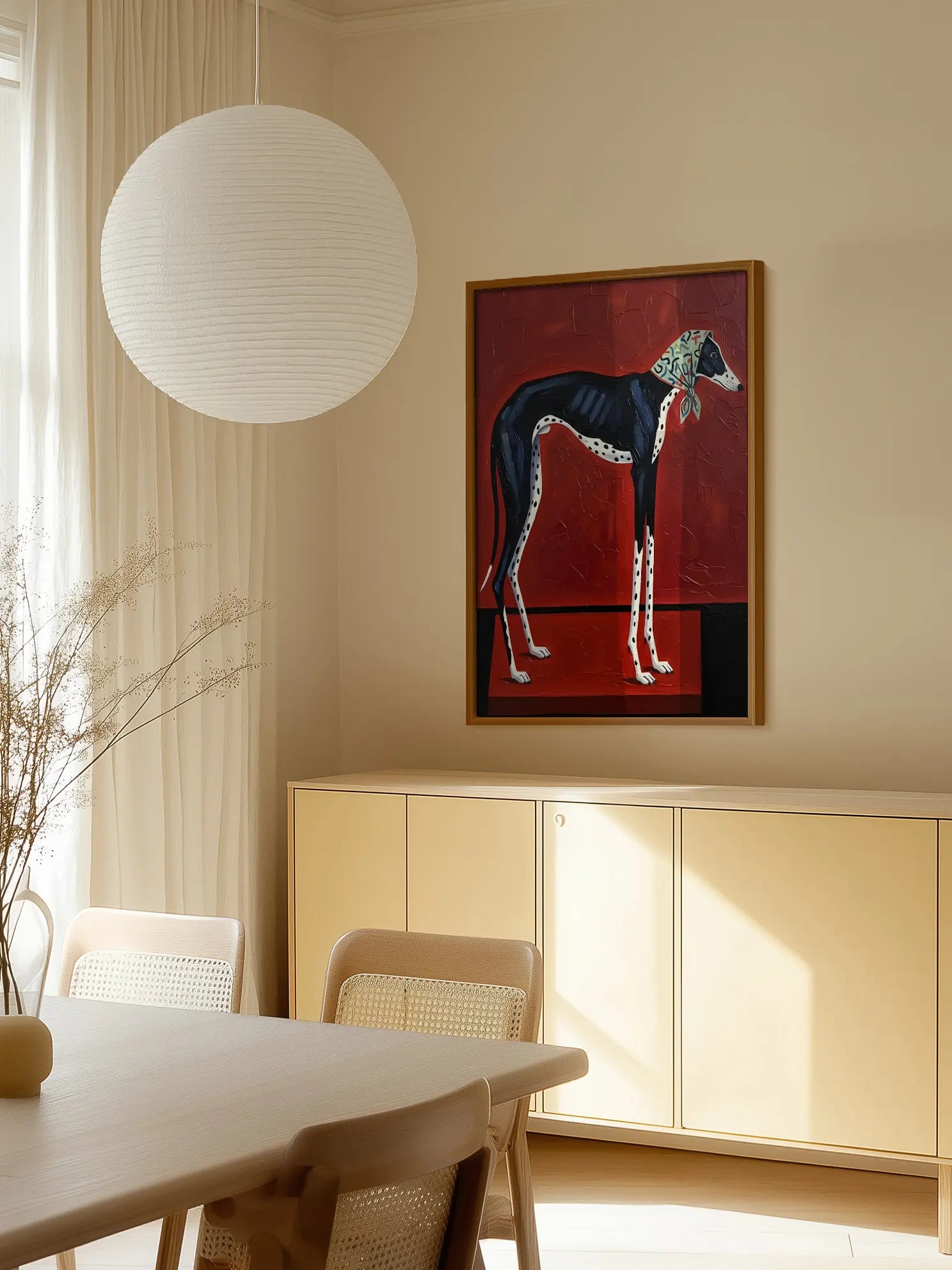 Dog in Scarf Poster