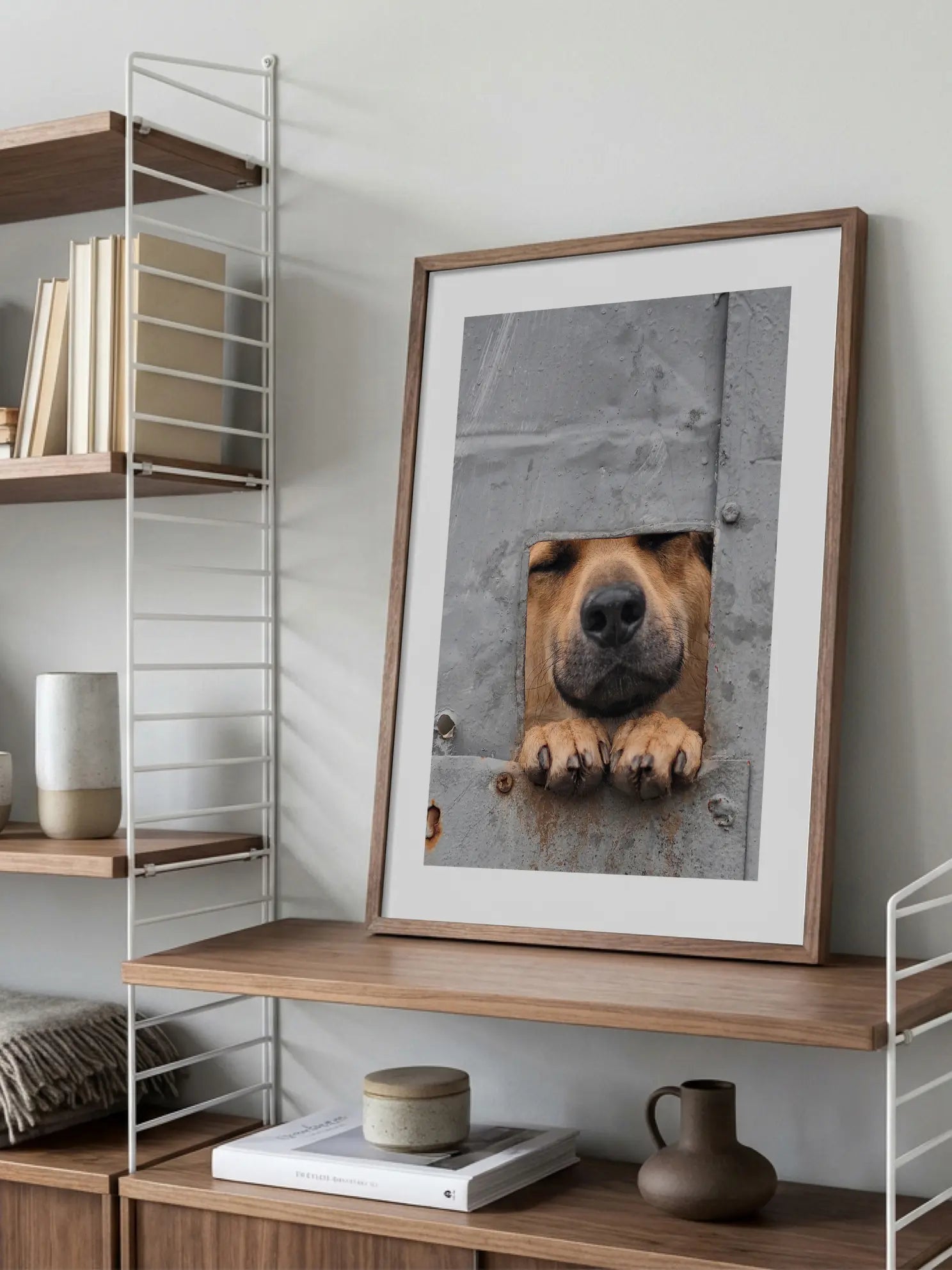 Dog in a Hole Poster