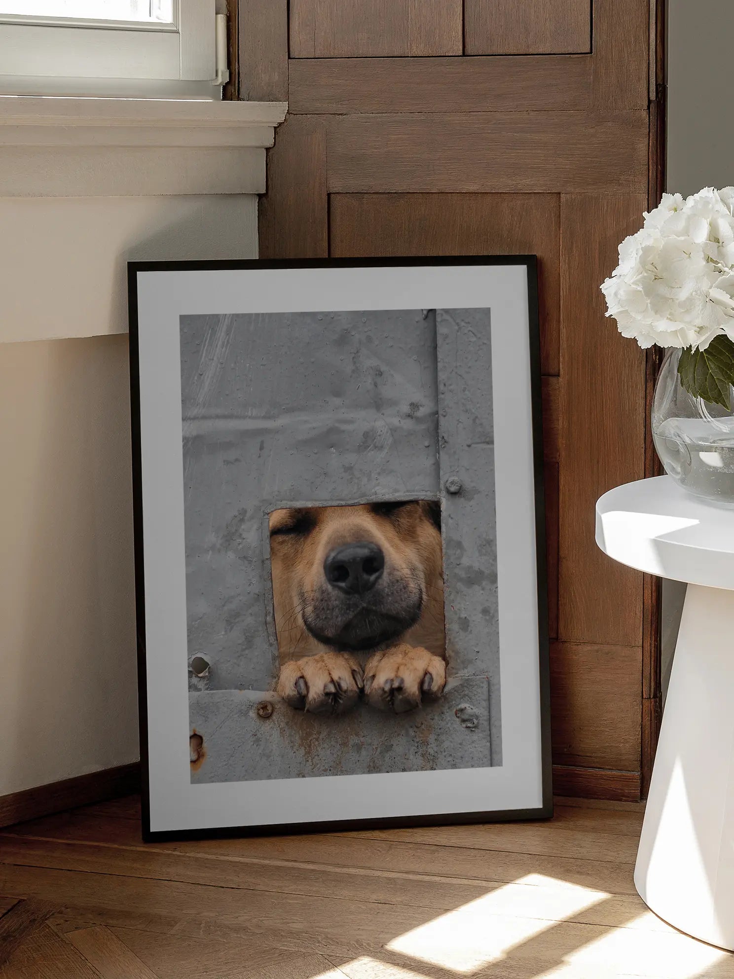 Dog in a Hole Poster