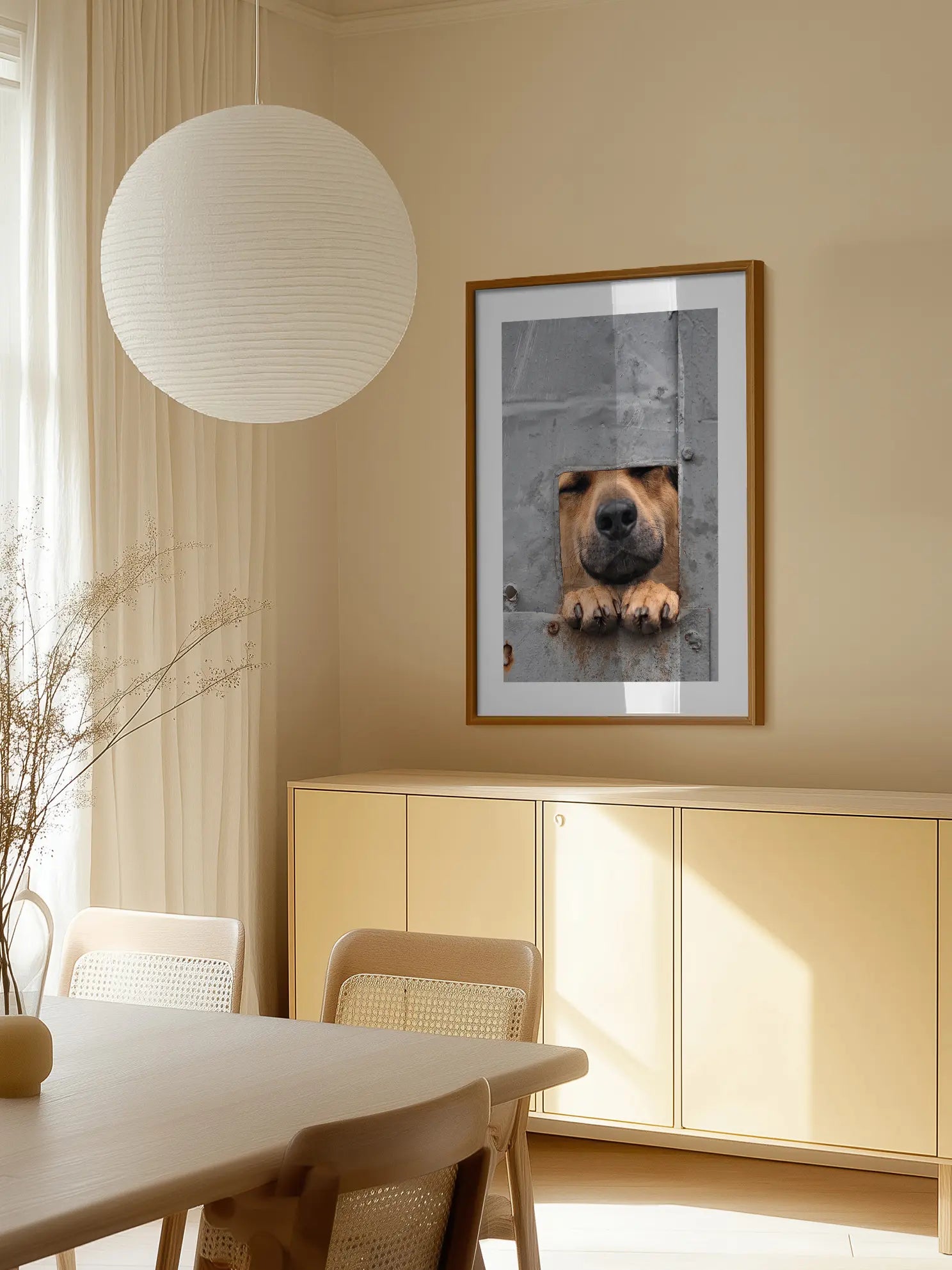 Dog in a Hole Poster