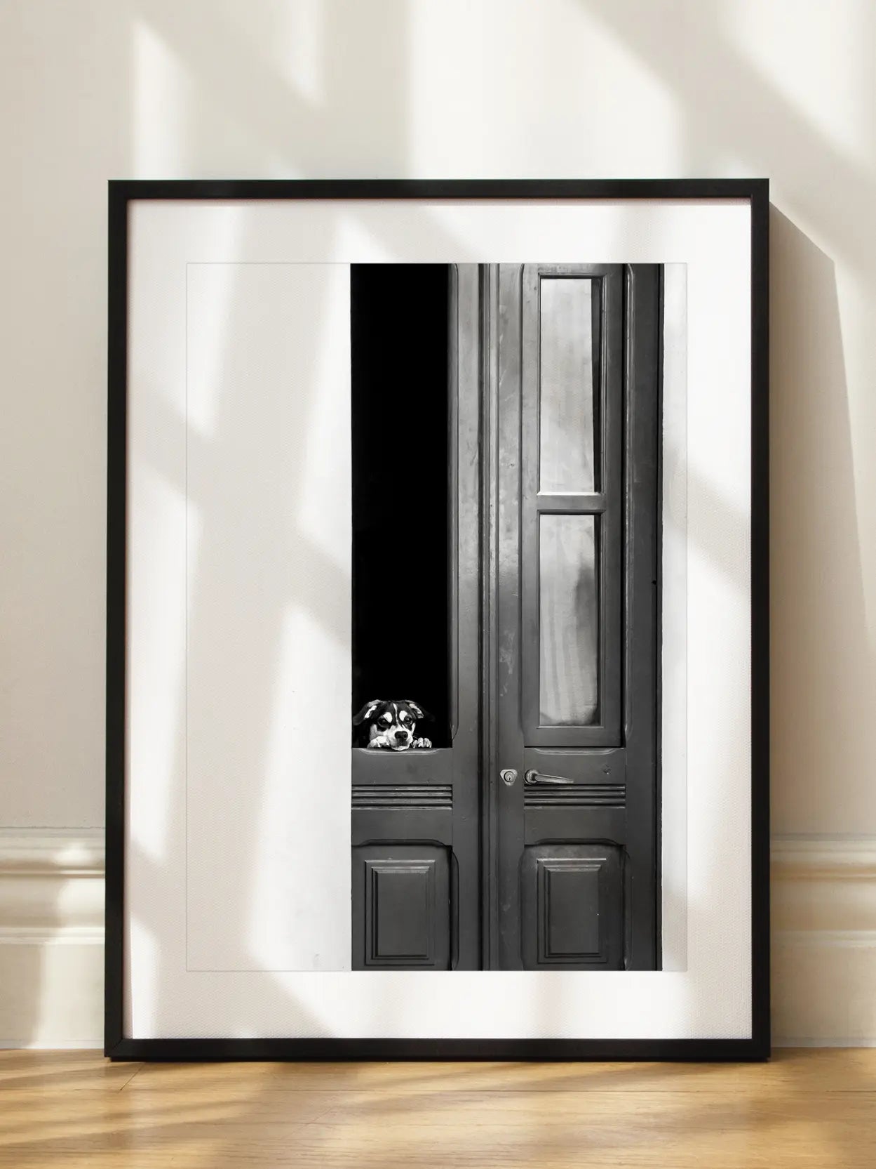 Dog in the Door Poster