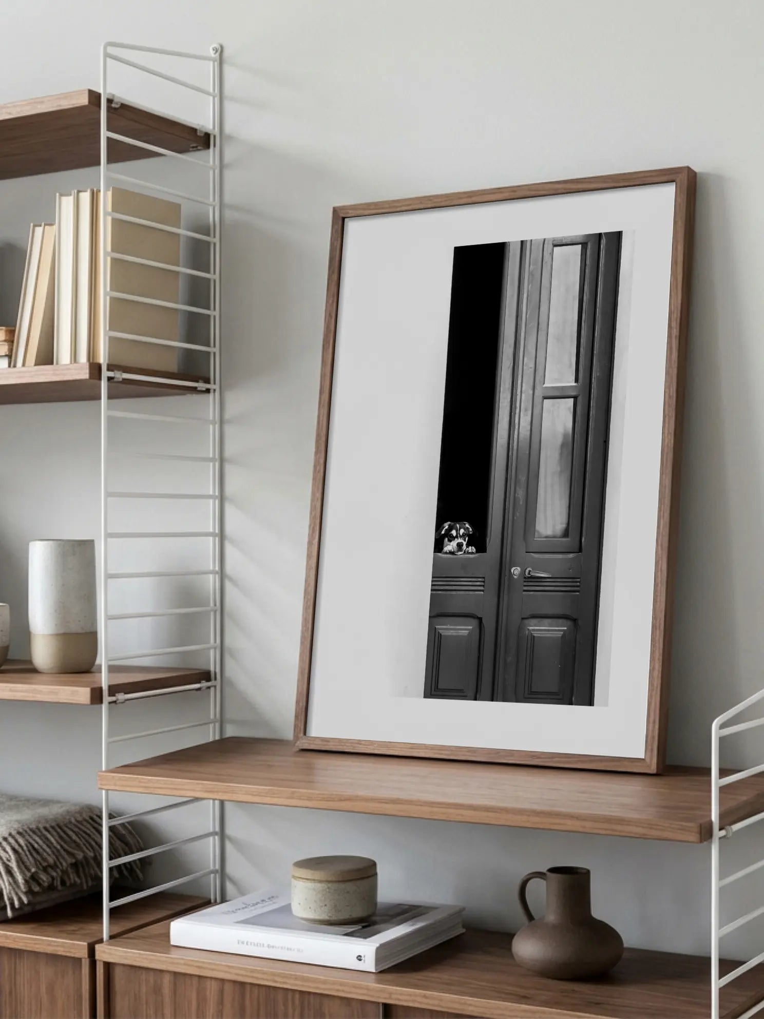 Dog in the Door Poster