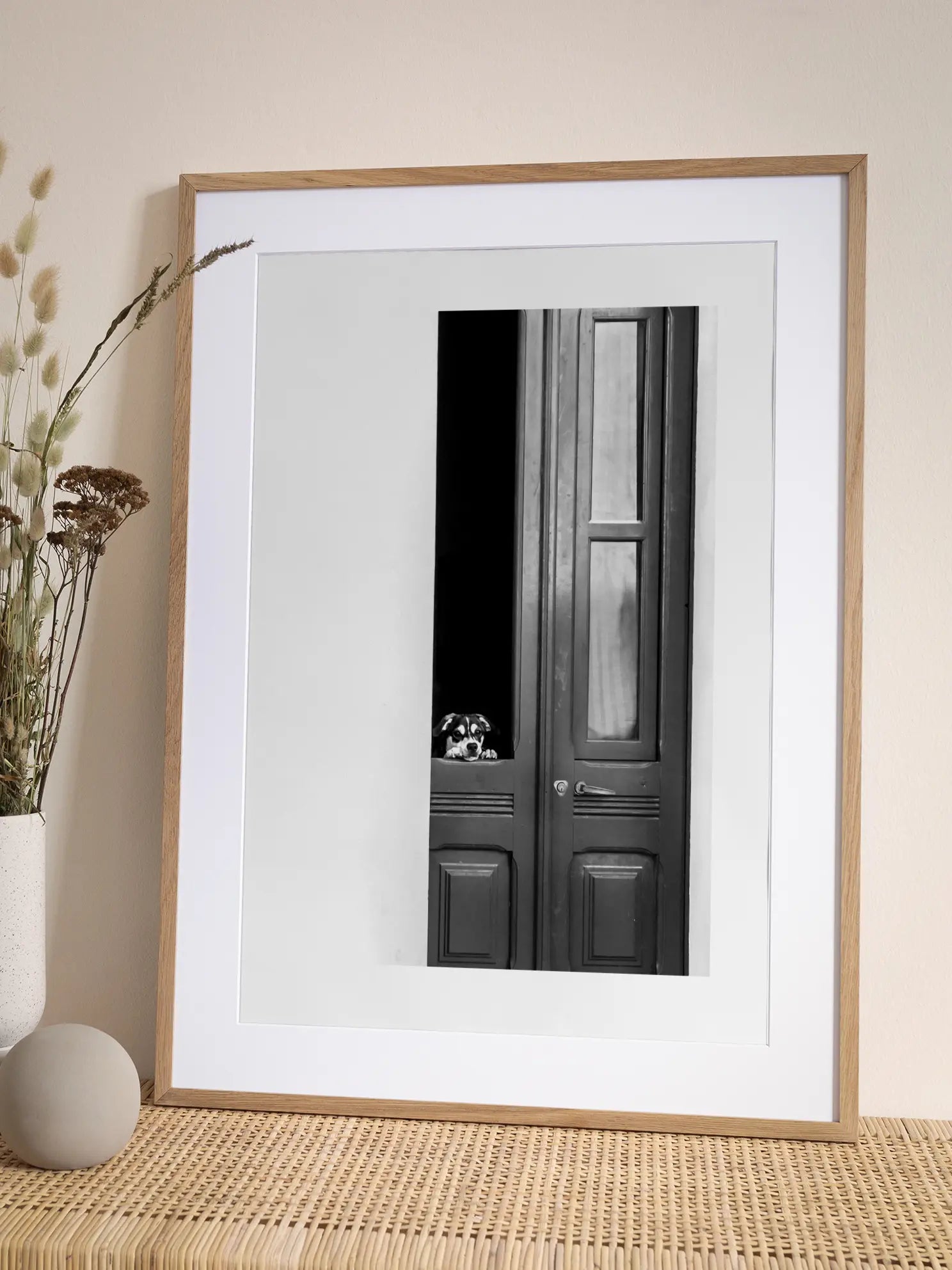 Dog in the Door Poster