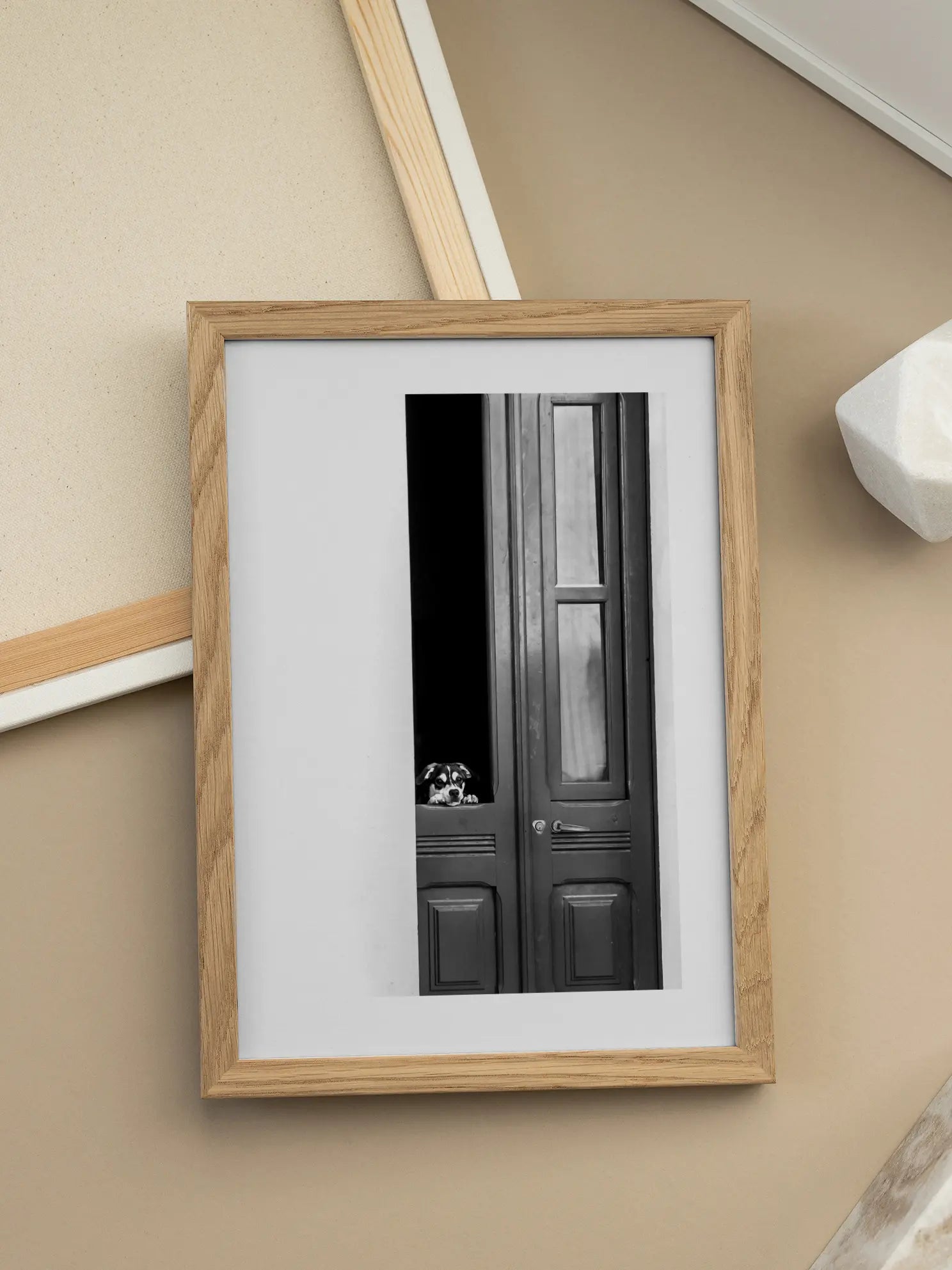 Dog in the Door Poster
