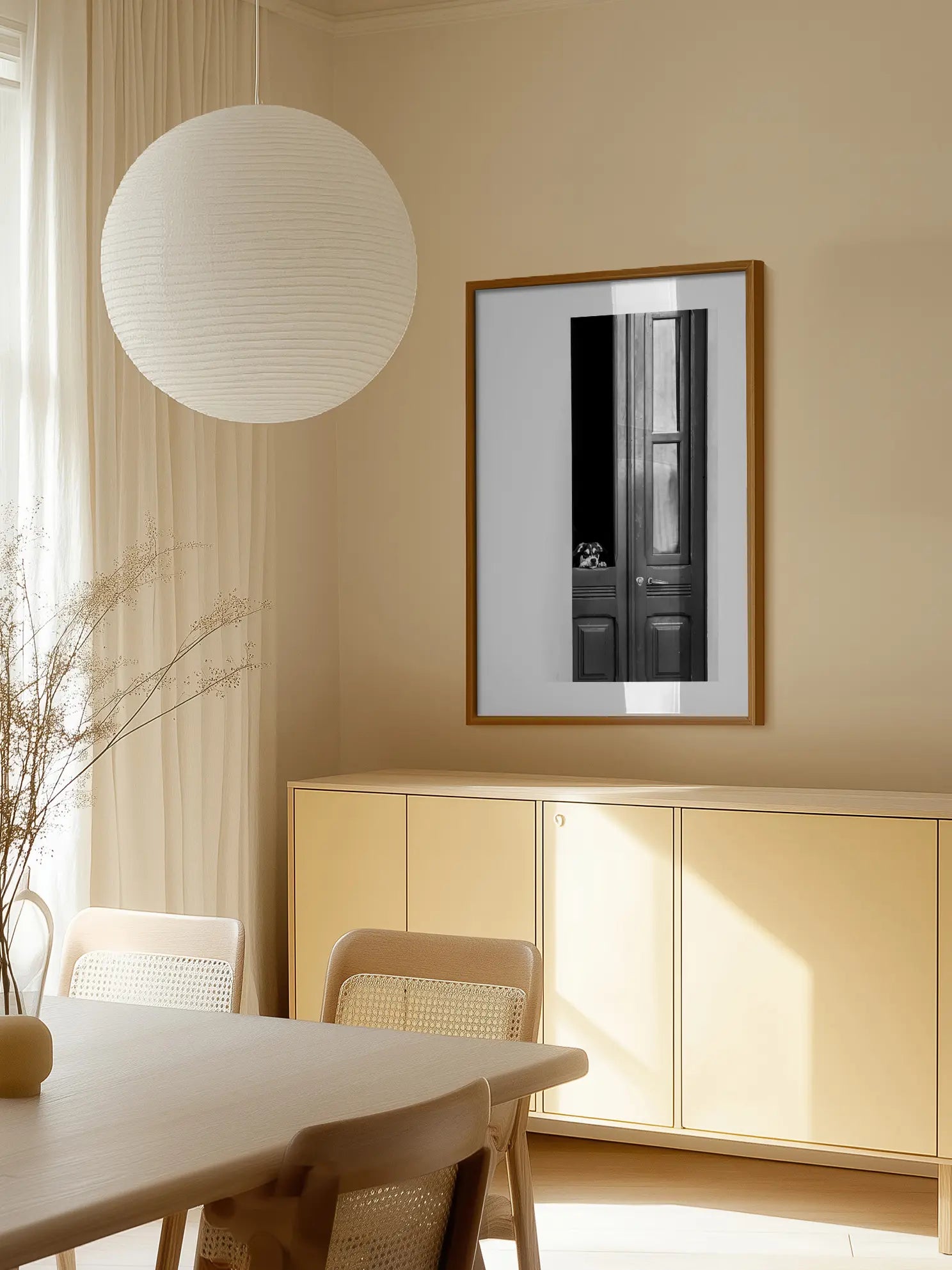 Dog in the Door Poster