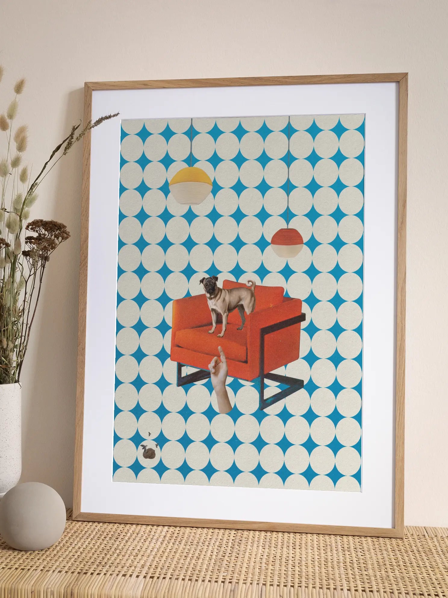 Dog on a Chair Poster