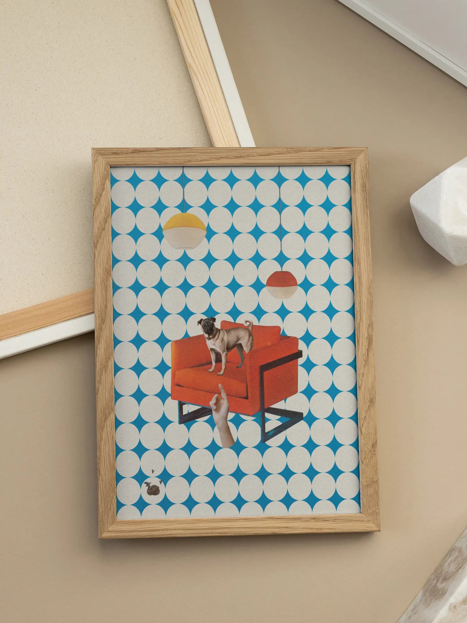 Dog on a Chair Poster