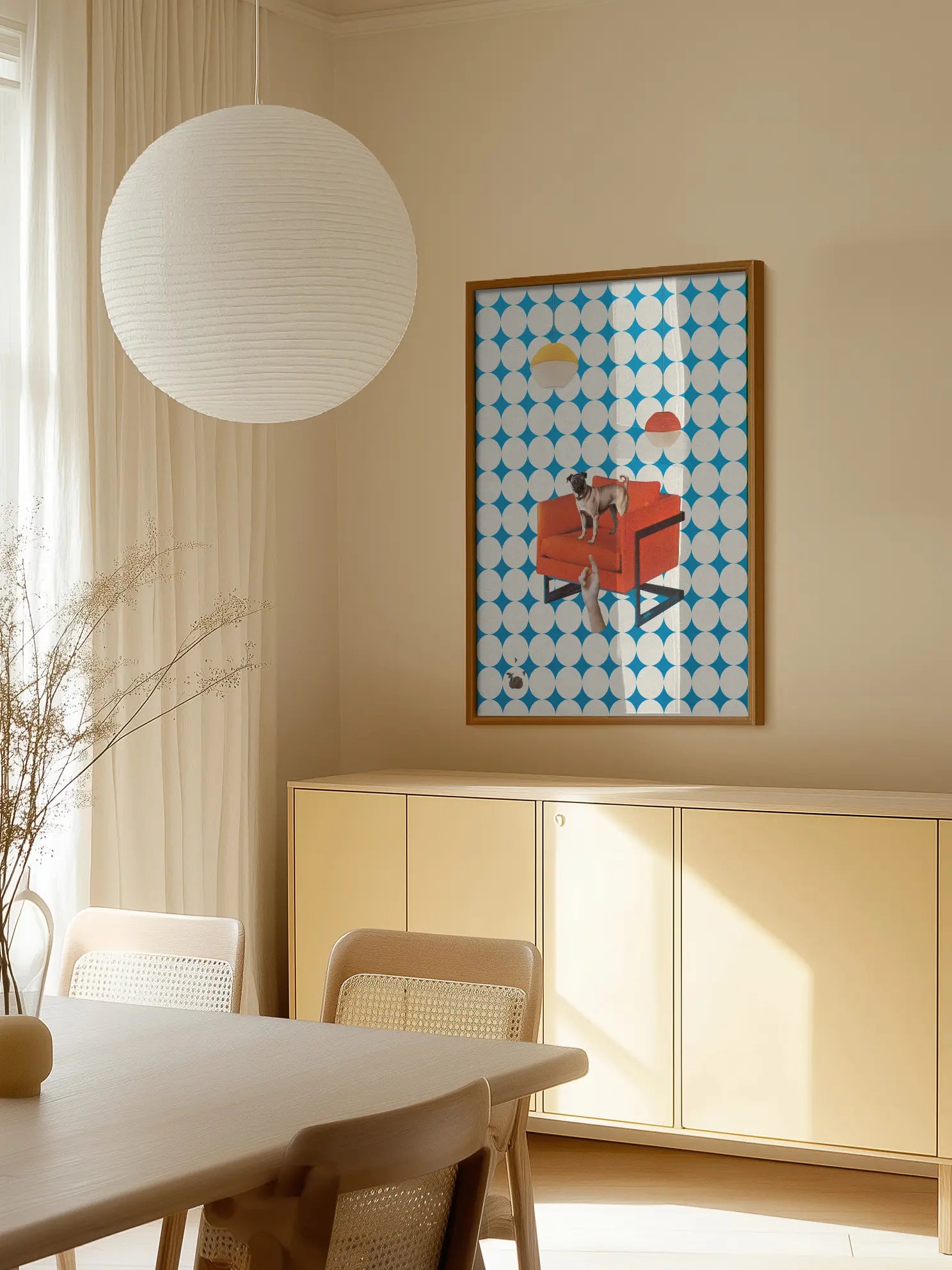 Dog on a Chair Poster