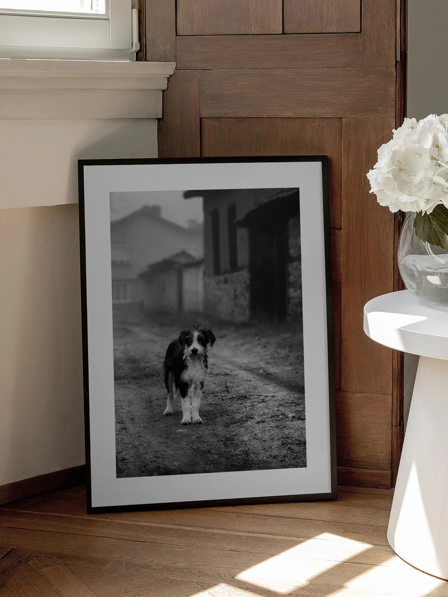 Dog on the Road Poster