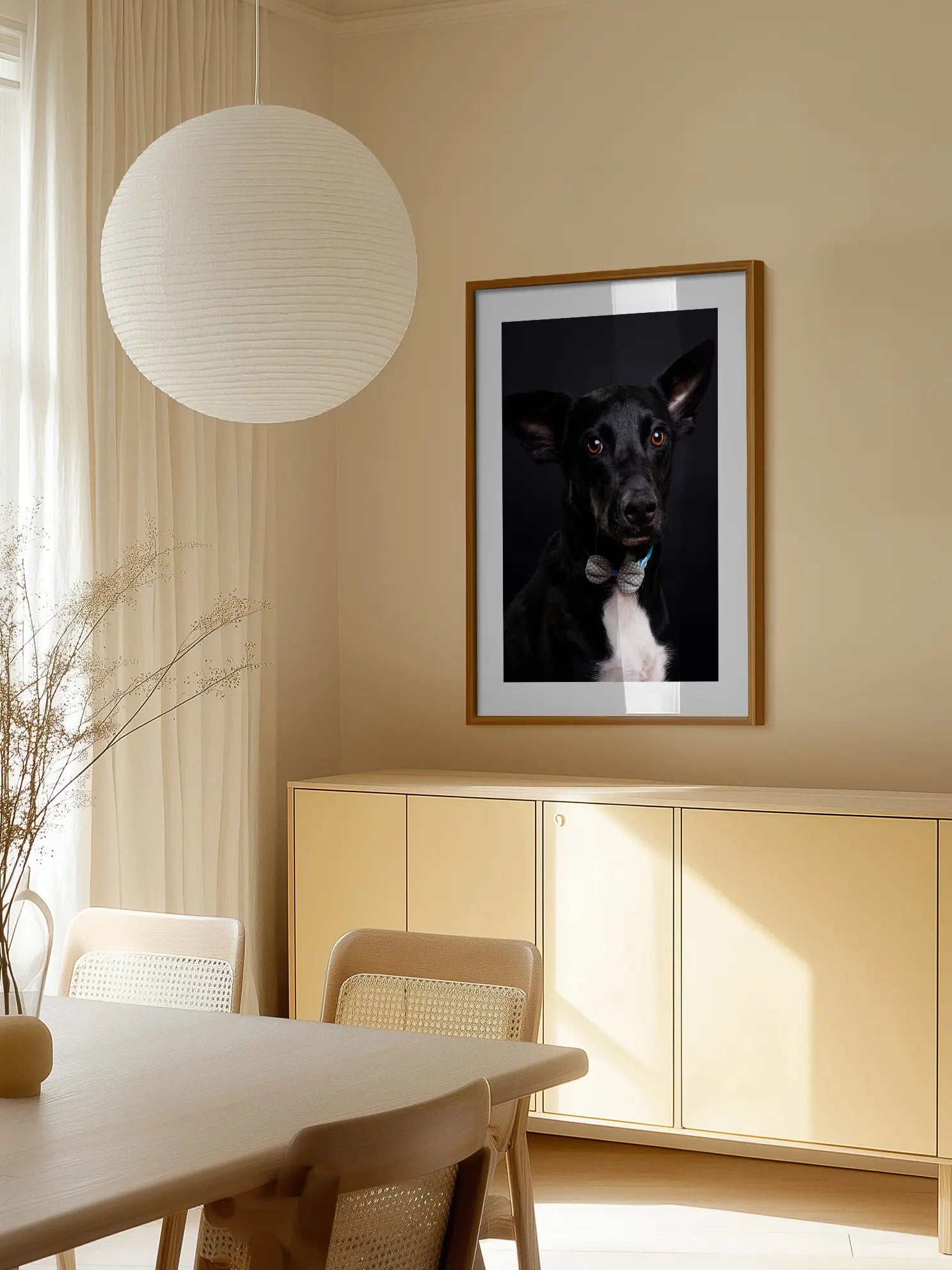 Dog with Bow Tie Poster