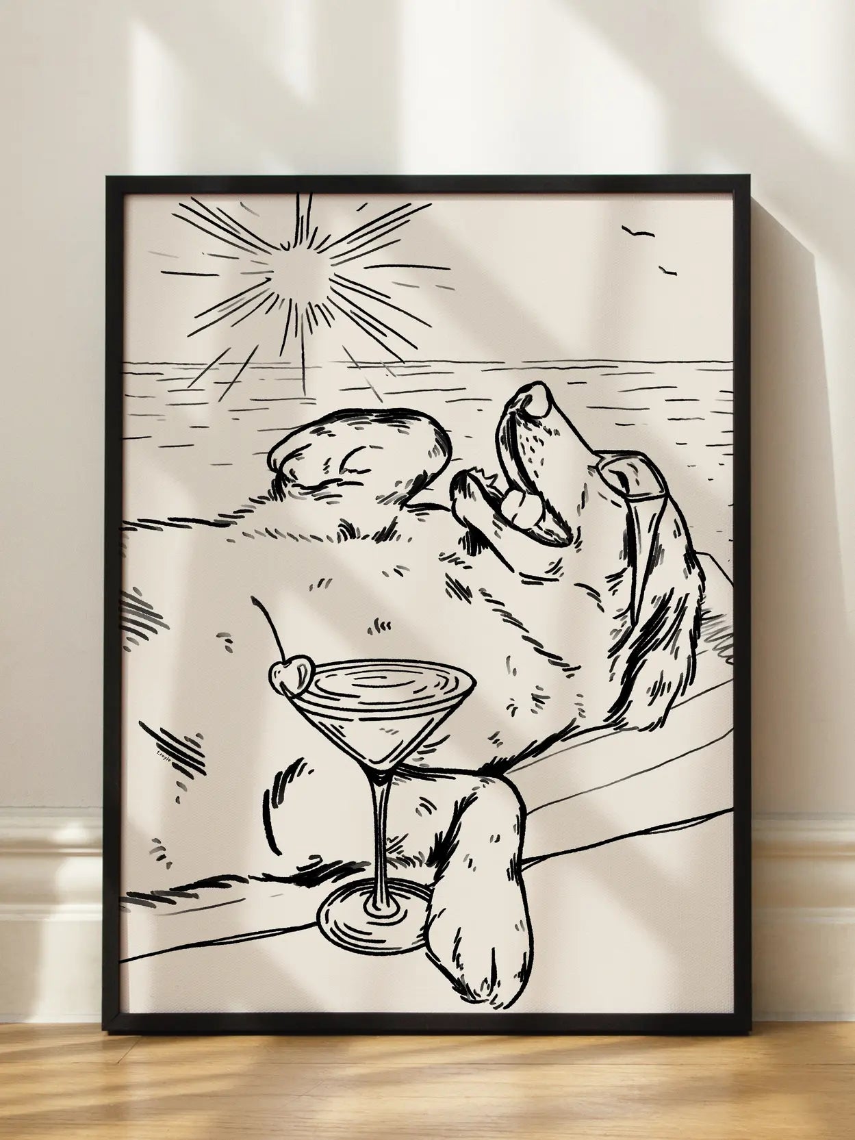 Dog with Cocktail