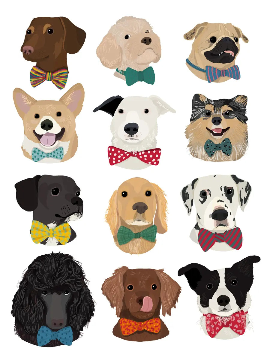 Dogs with Bow Ties Poster