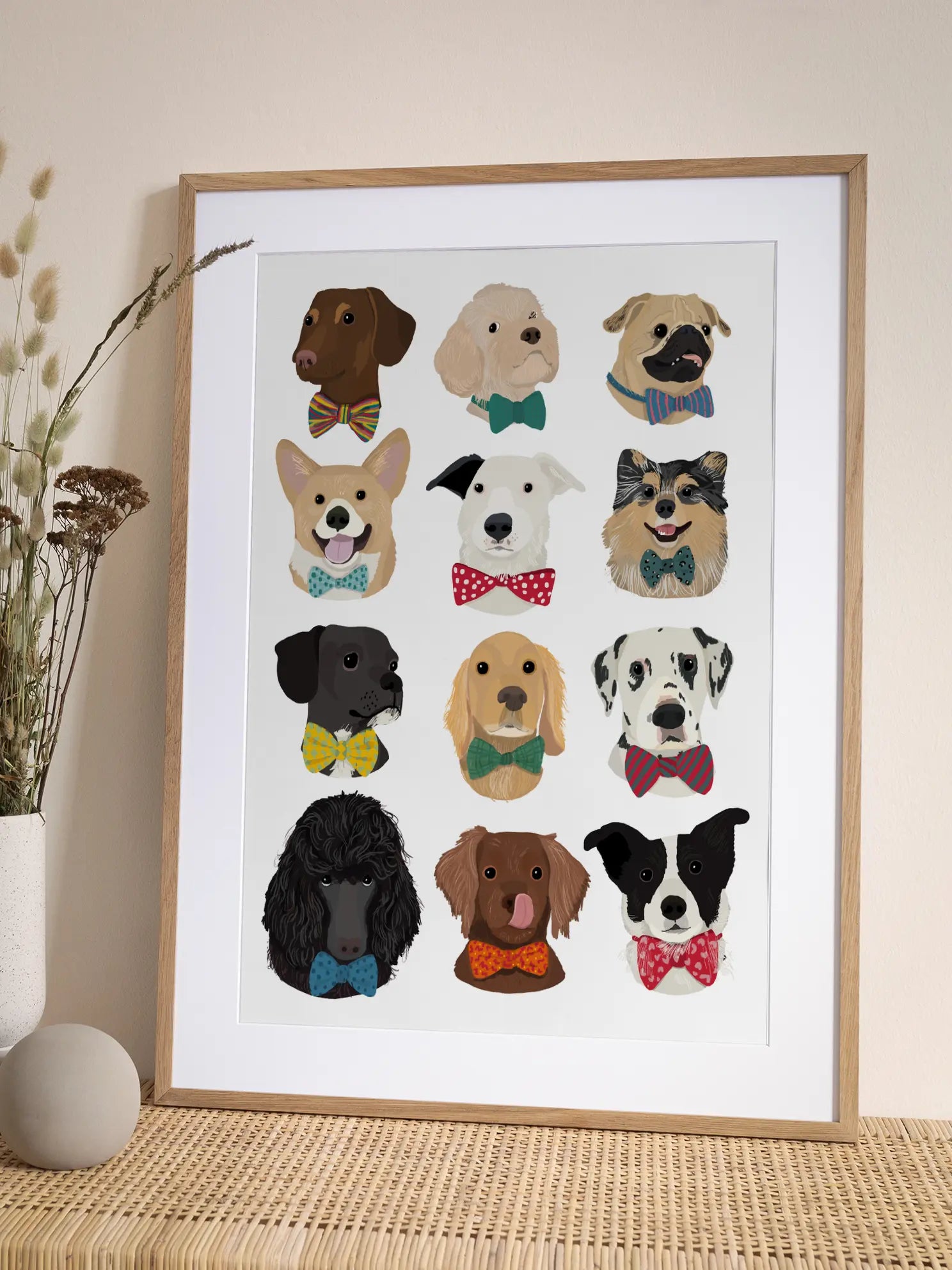 Dogs with Bow Ties Poster