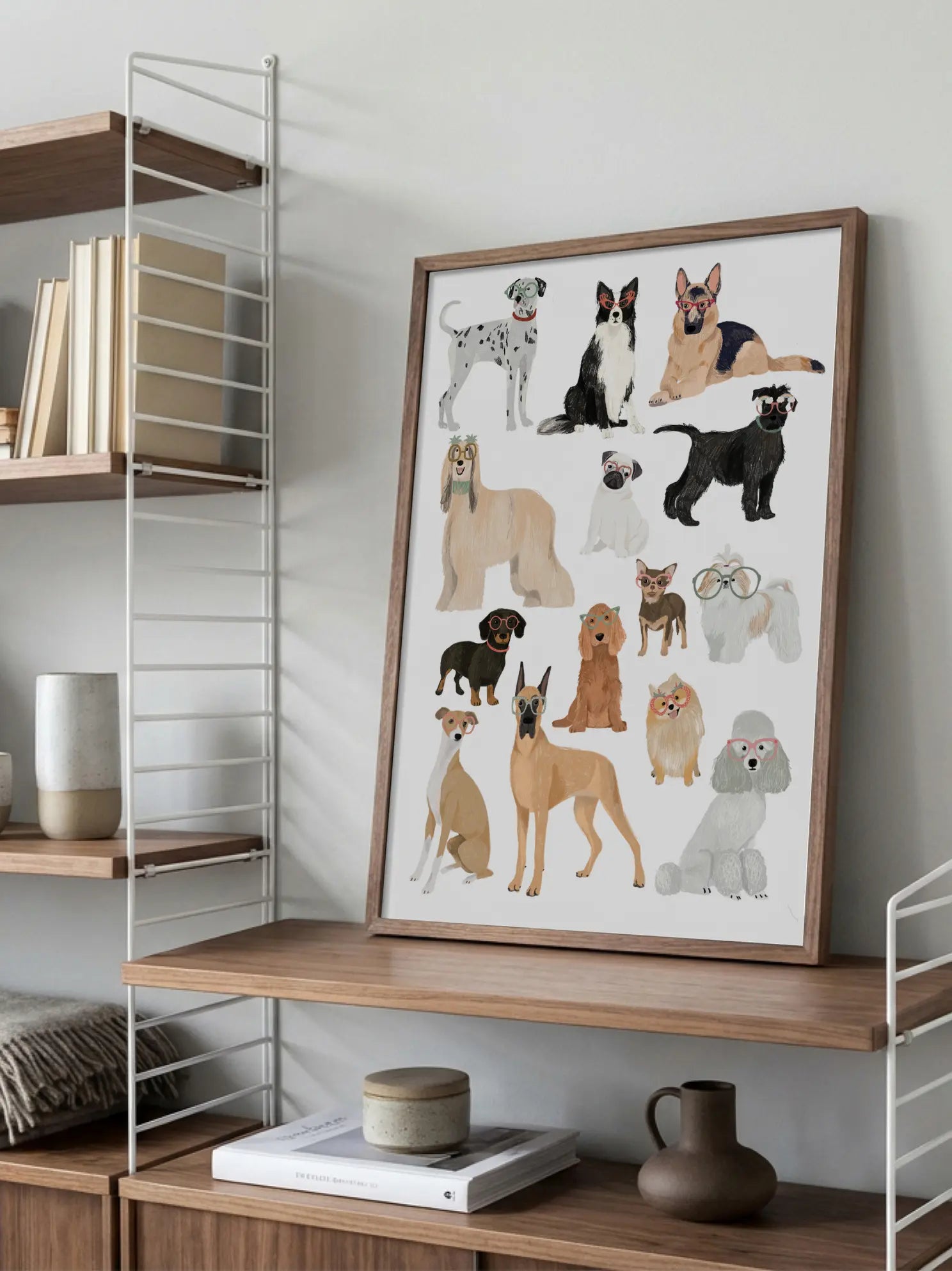 Dogs with Glasses Poster