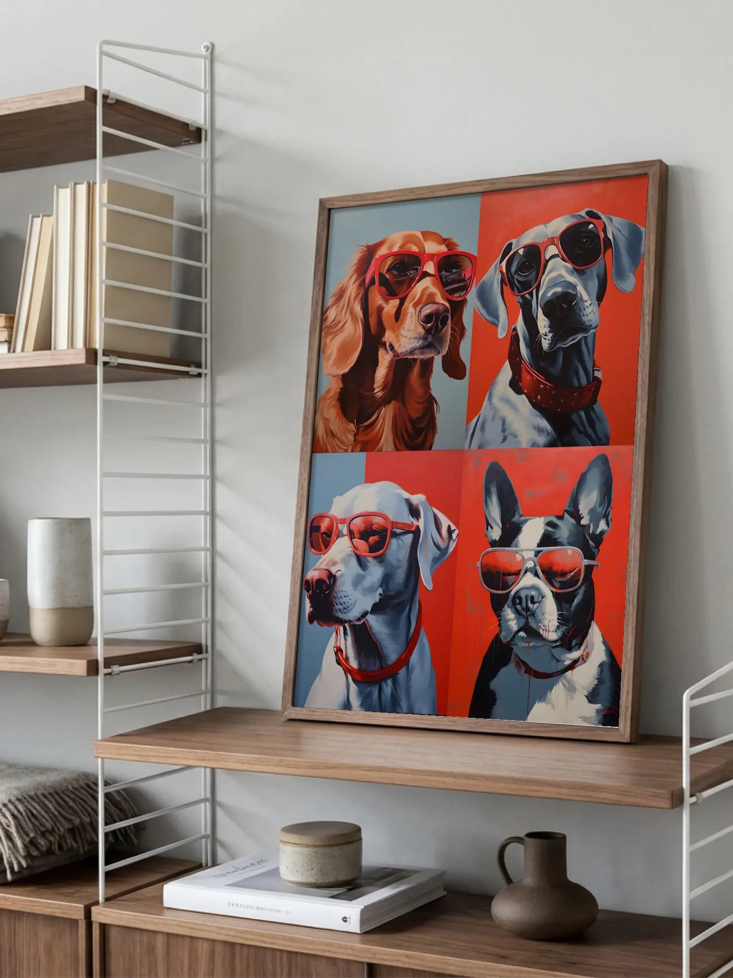 Dogs with Sunglasses Poster