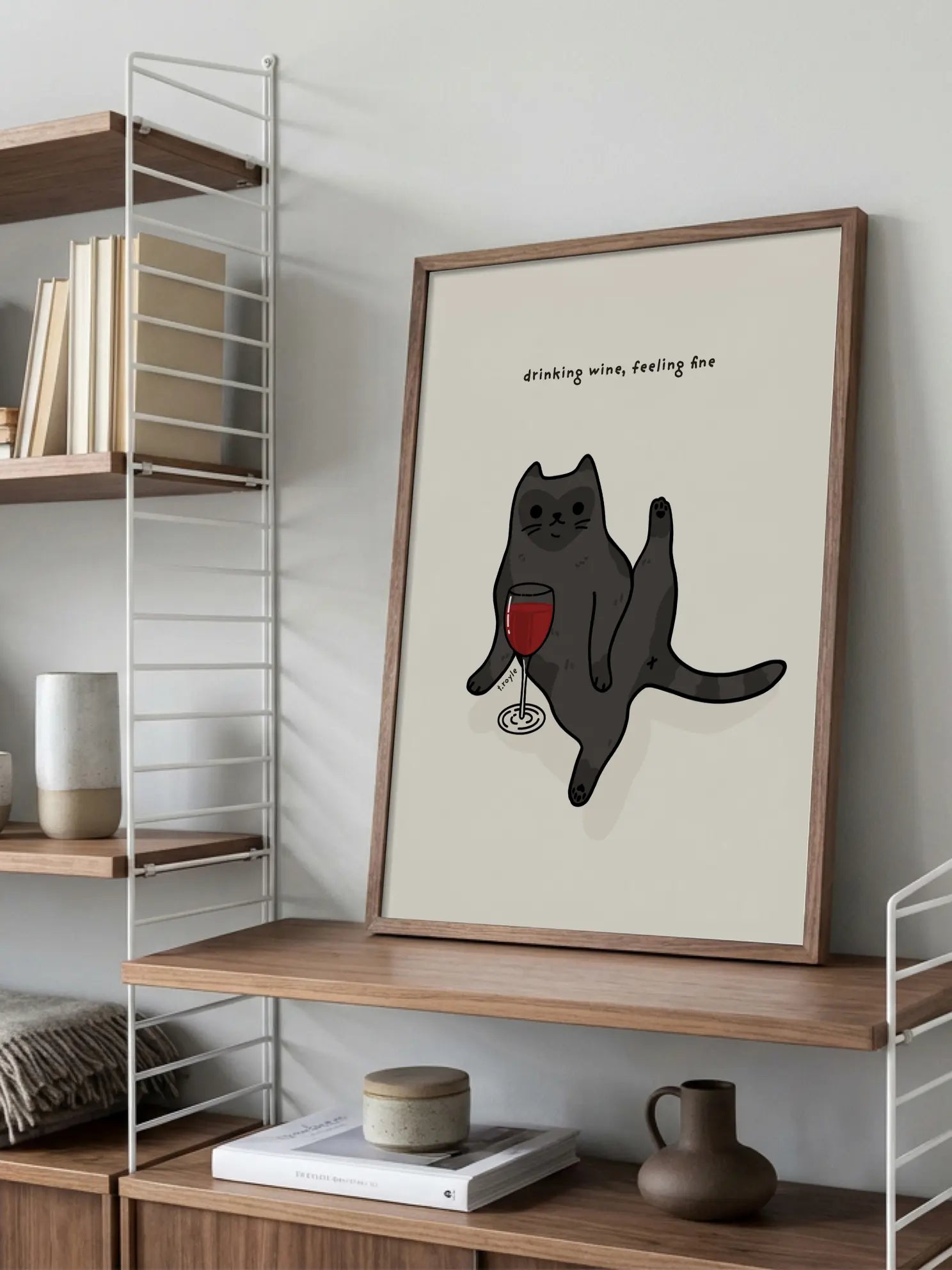 Drinking Wine, Feeling Fine Poster