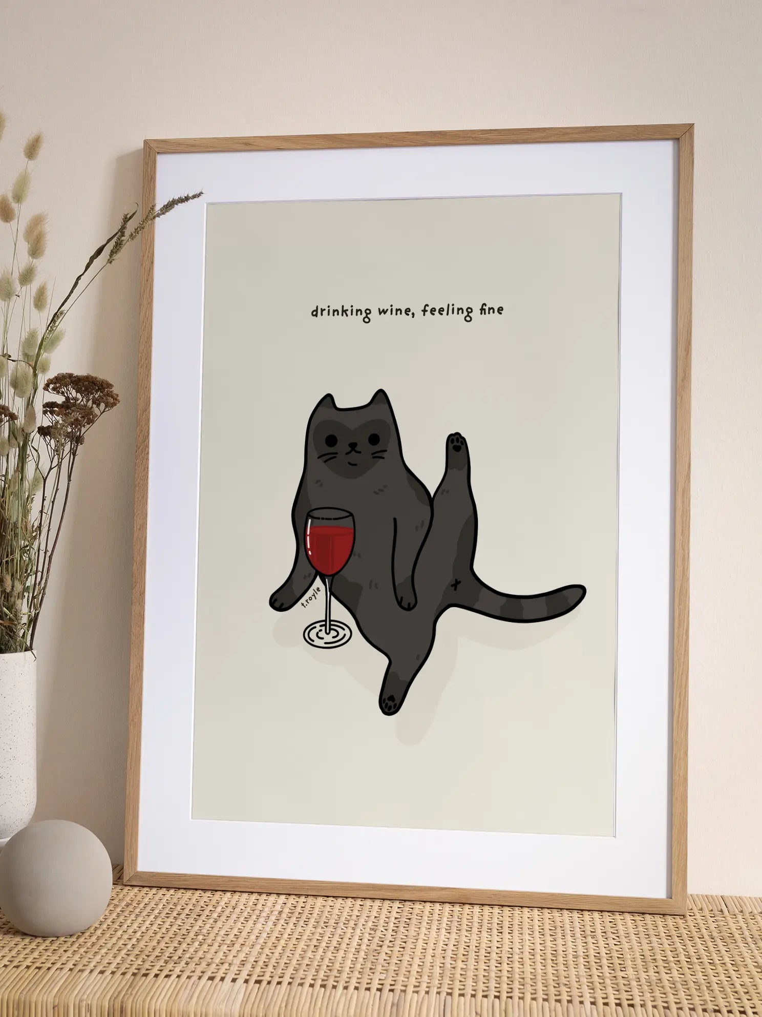 Drinking Wine, Feeling Fine Poster