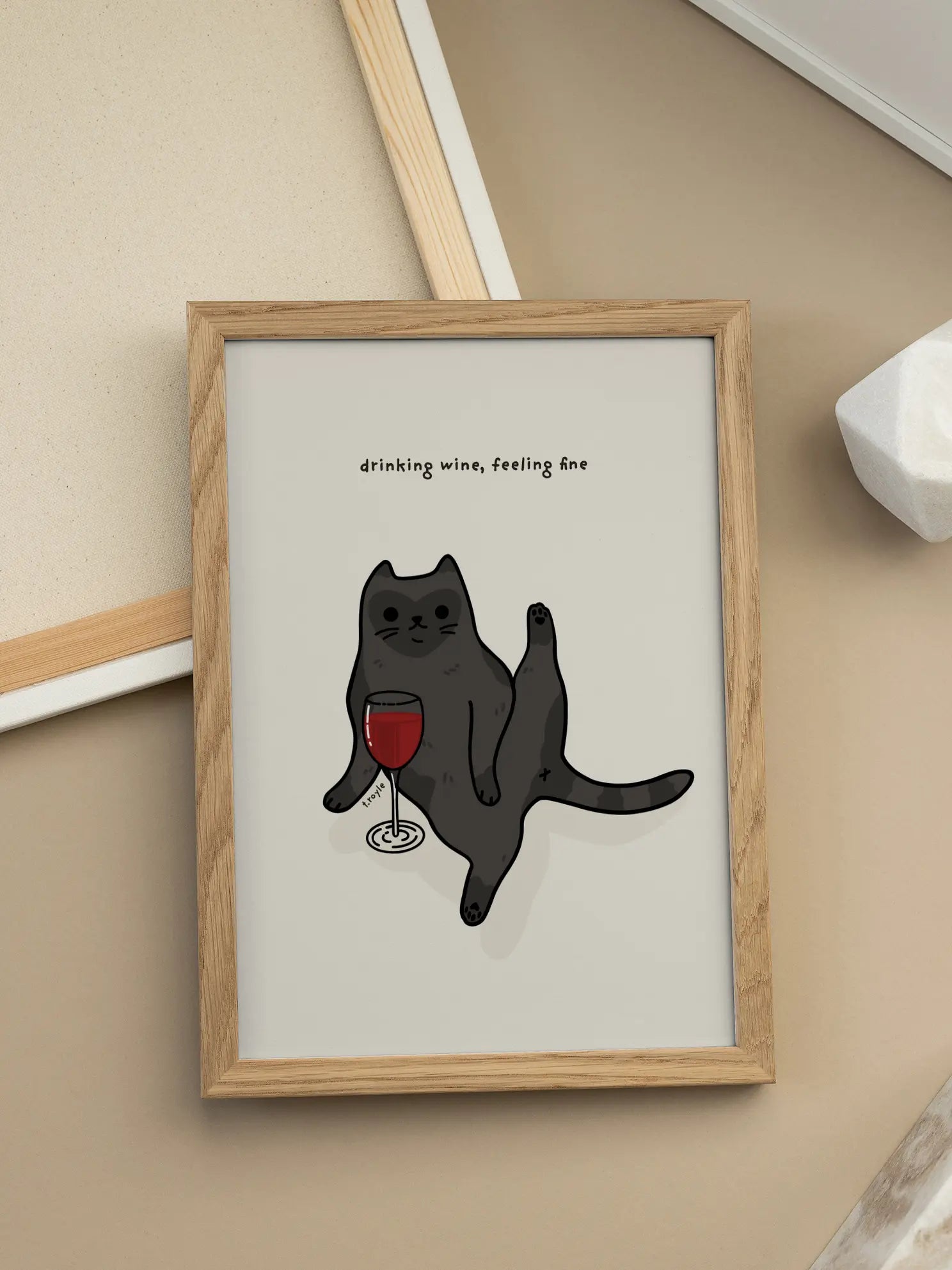 Drinking Wine, Feeling Fine Poster