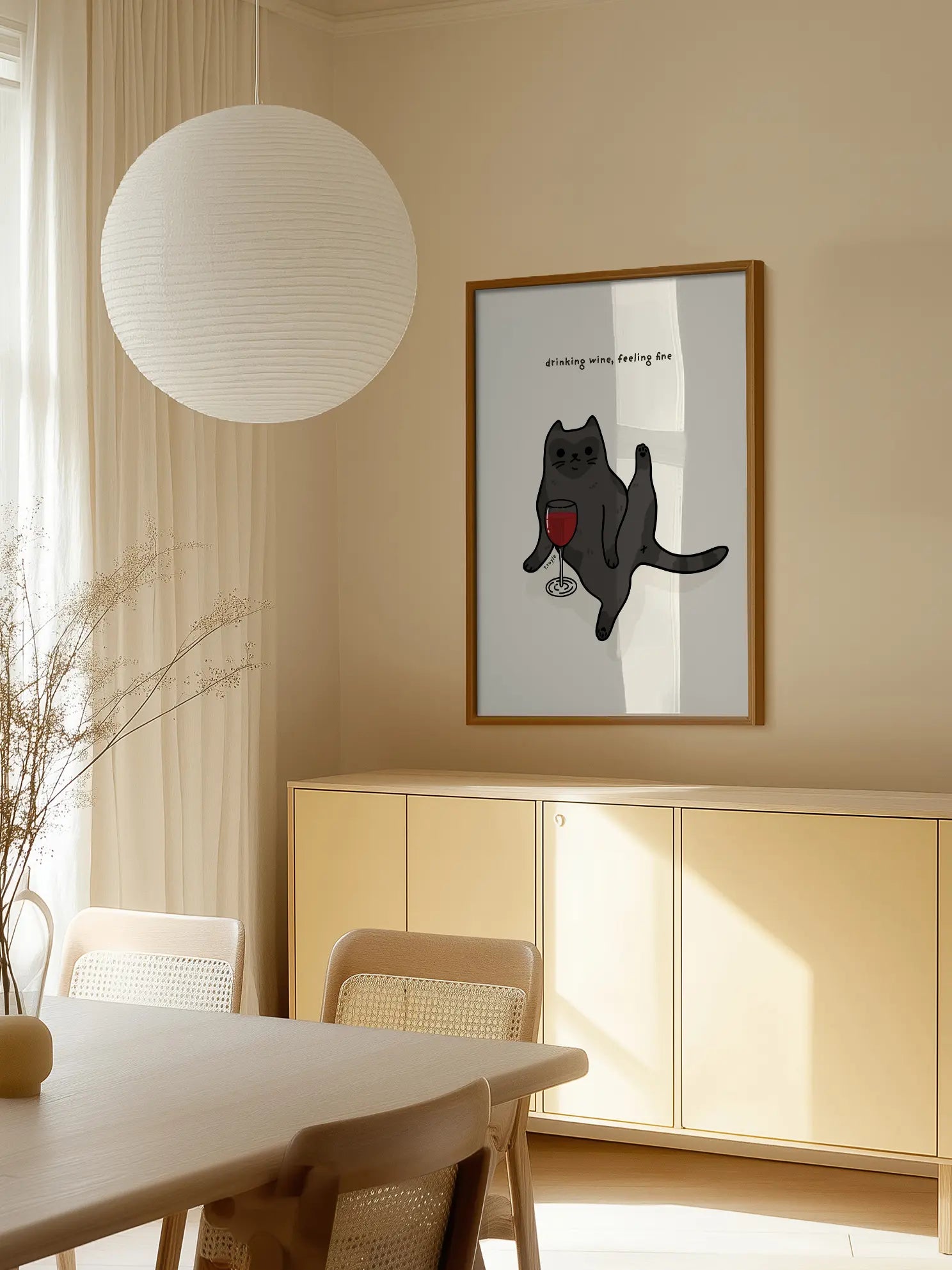 Drinking Wine, Feeling Fine Poster