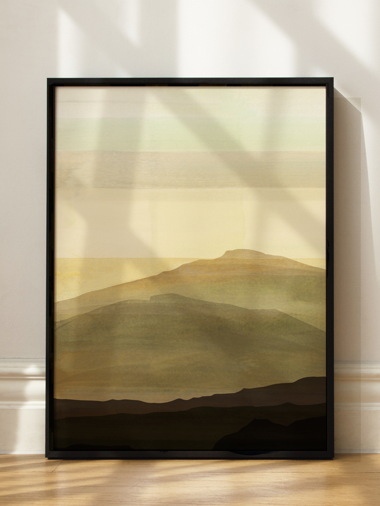 Earthy Watercolor Mountains No1