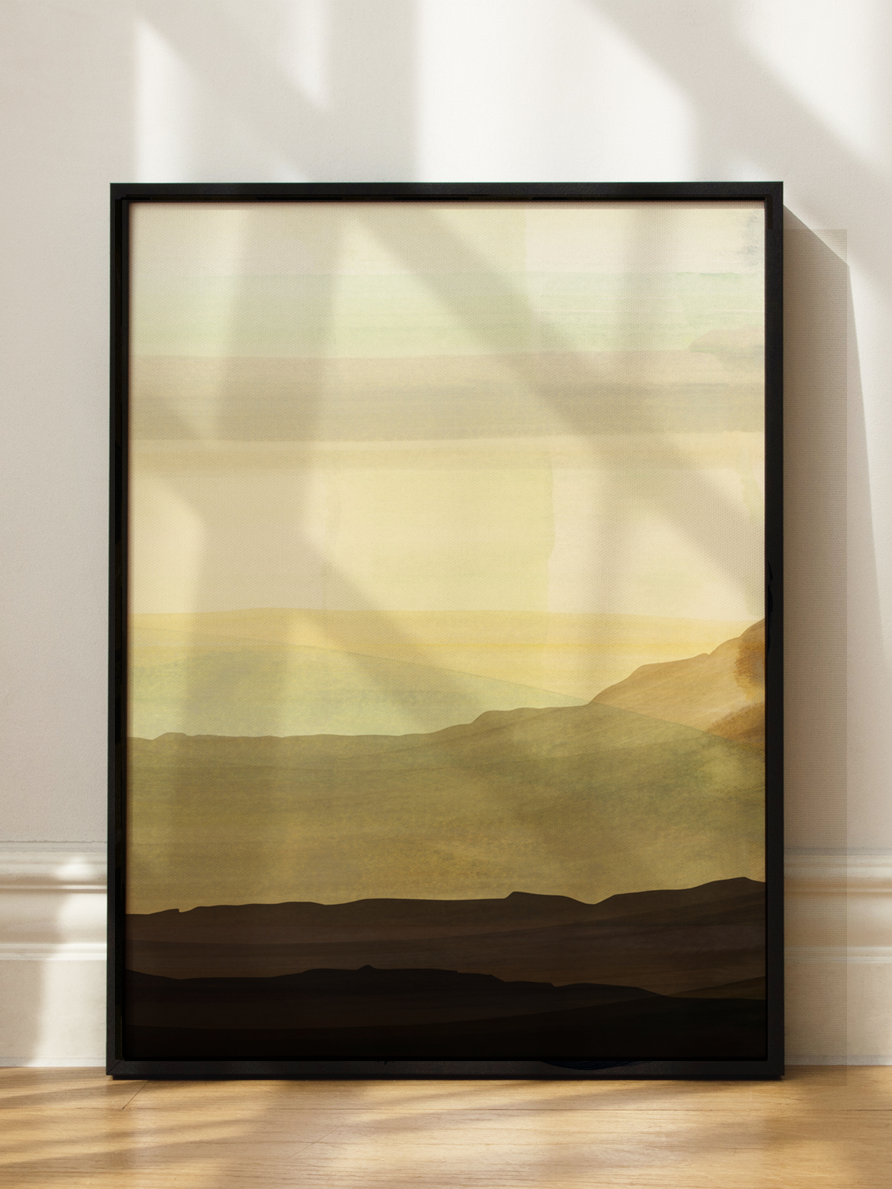 Earthy Watercolor Mountains No3