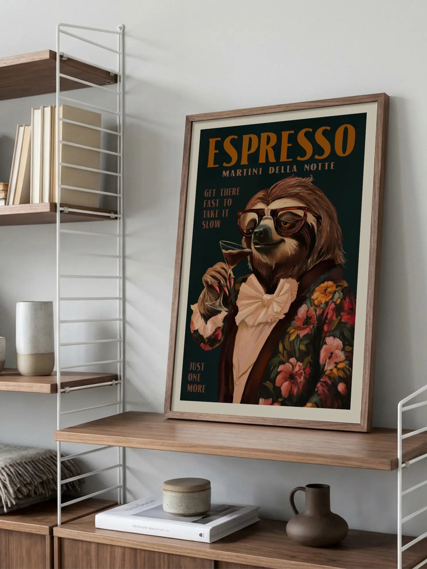 Espresso Martini Sloth Poster