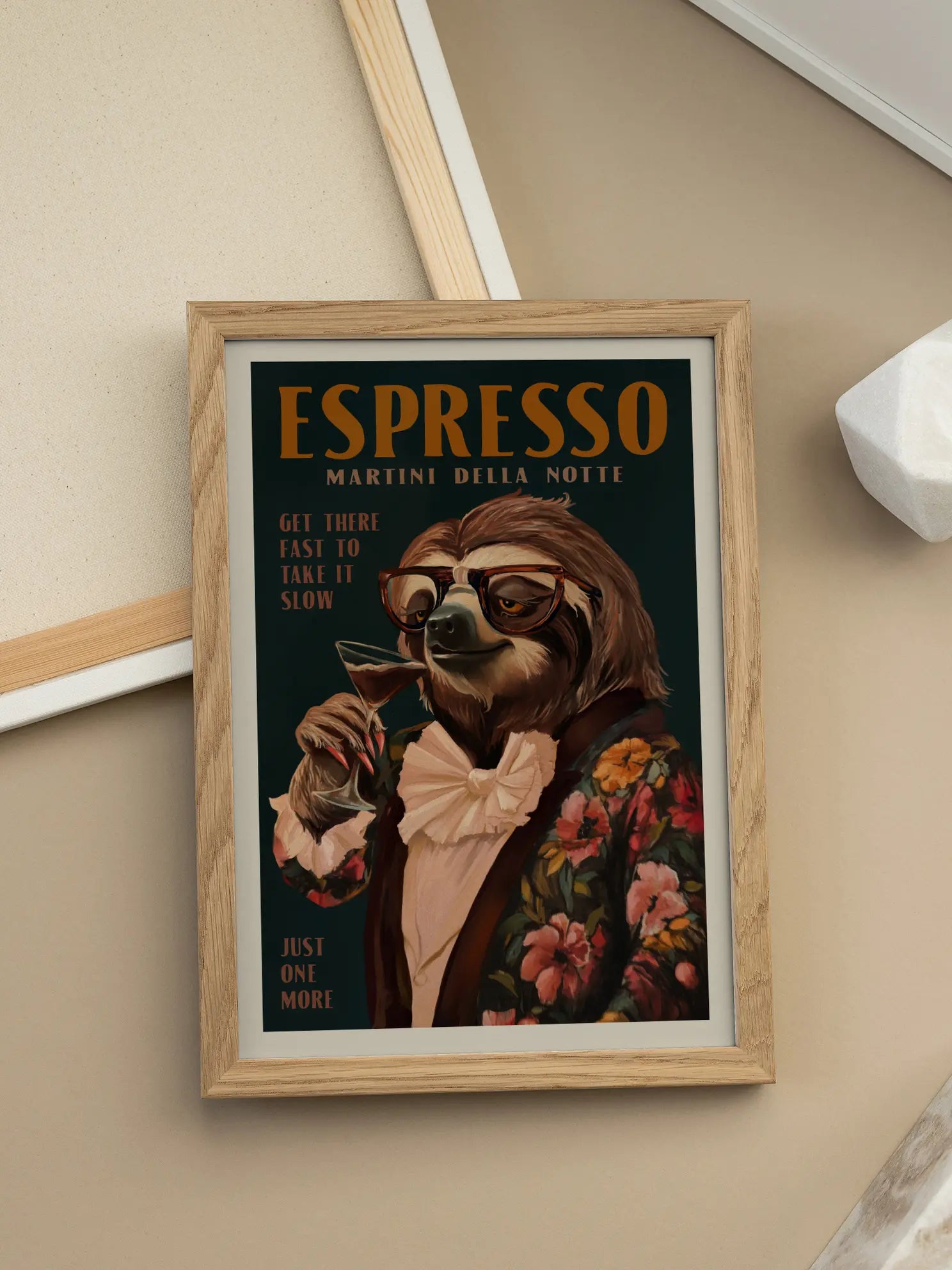 Espresso Martini Sloth Poster