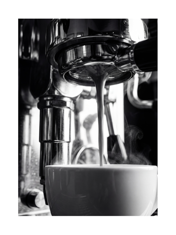 Espresso Steam Schwarzweiß
