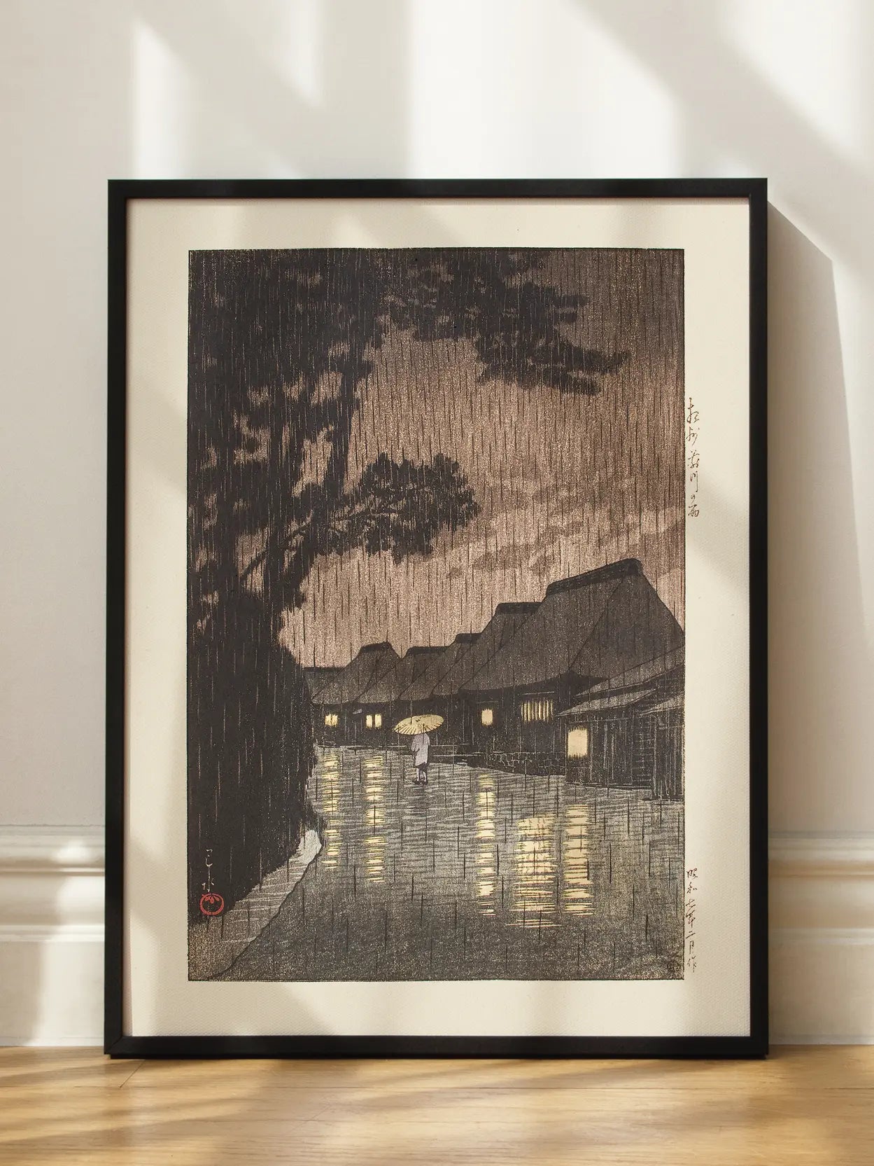 Evening Rain in Tsumago Poster