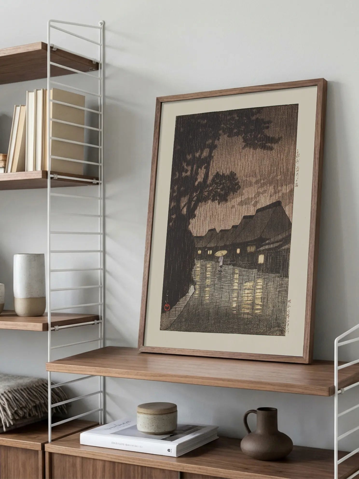 Evening Rain in Tsumago Poster