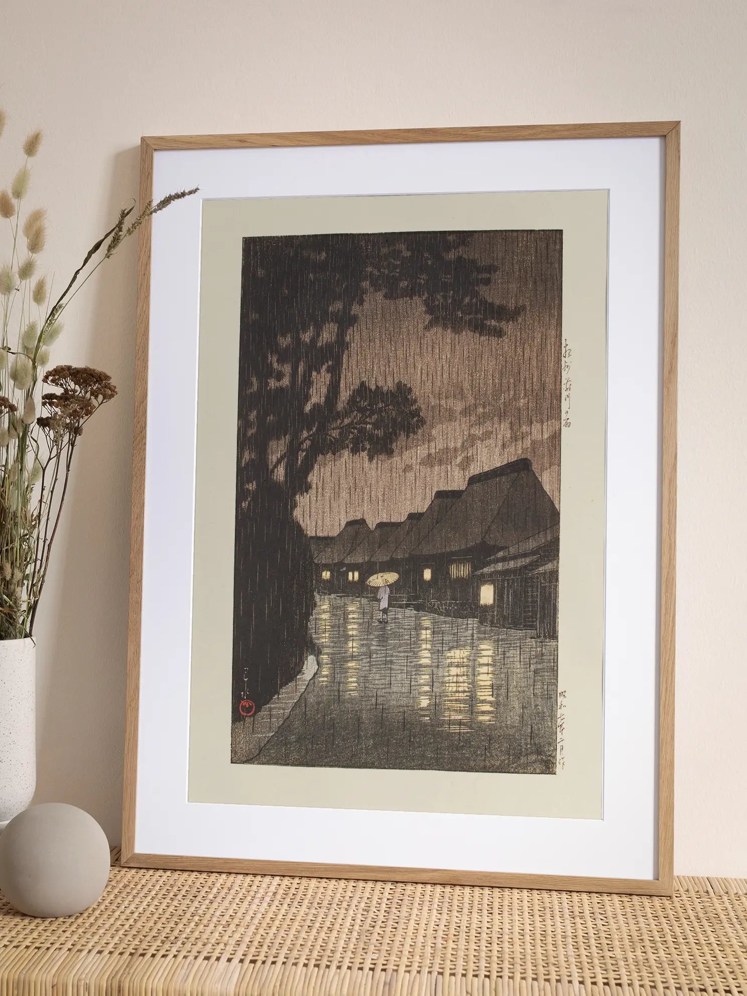 Evening Rain in Tsumago Poster