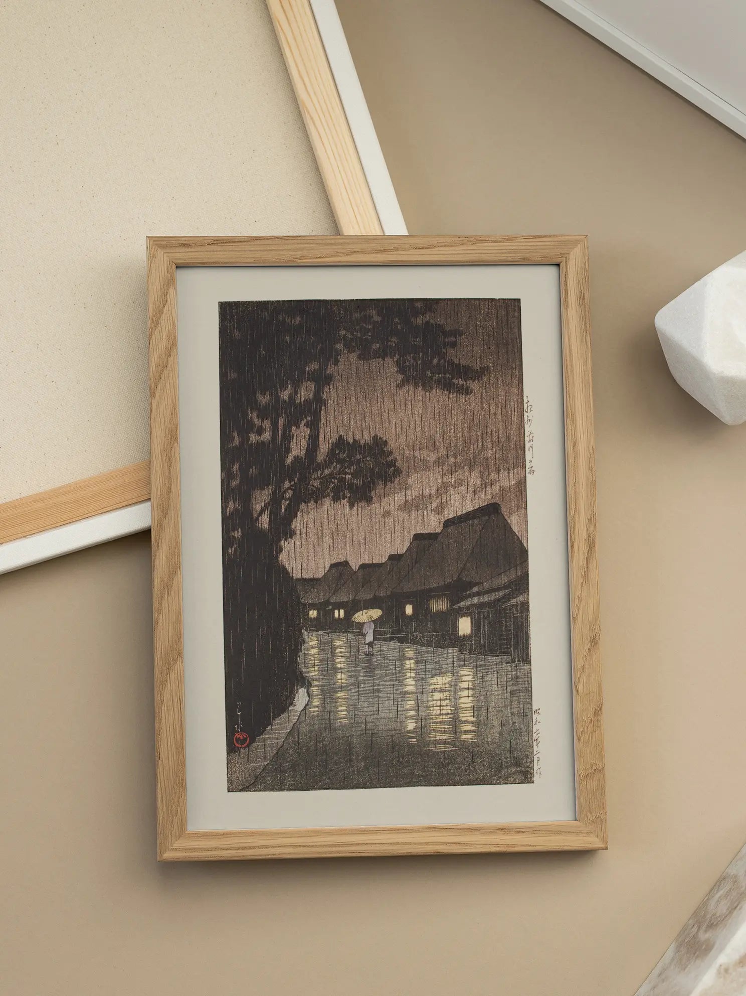 Evening Rain in Tsumago Poster