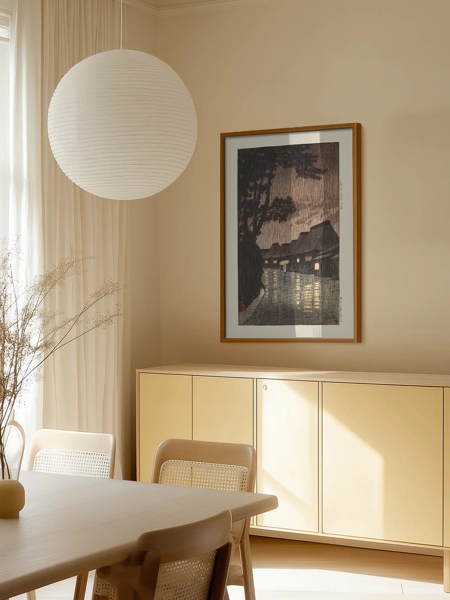 Evening Rain in Tsumago Poster