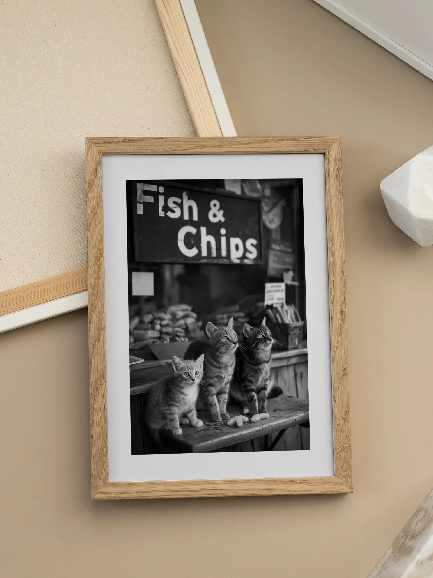 Fish & Chips Kittens Poster