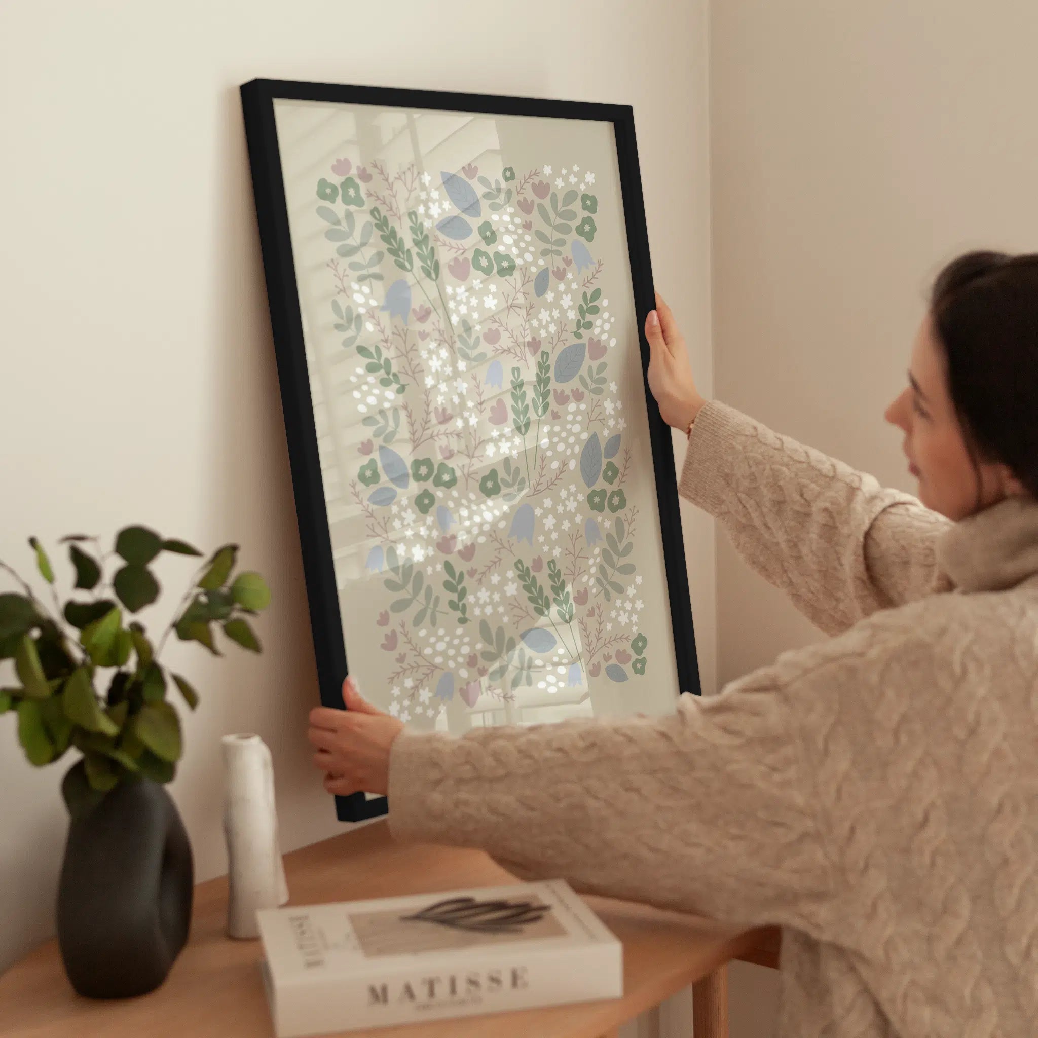 Floral Pattern wird aufgehängt