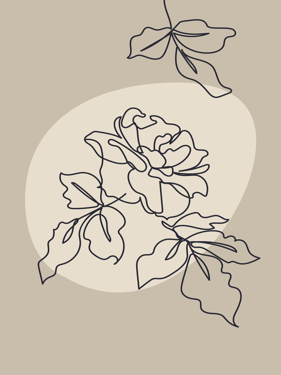 Flower Lines Poster