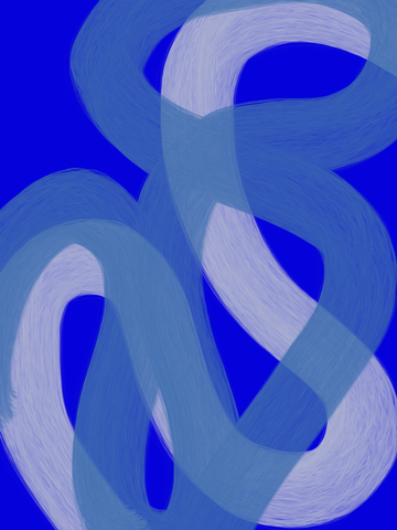 Abstrakte Illustration mit hellblauen geschwungenen Linien auf leuchtend blauem Hintergrund.