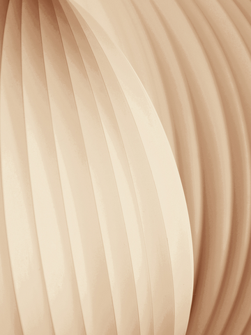 Fotografie von beigen Falten mit weichen, geschwungenen Linien.